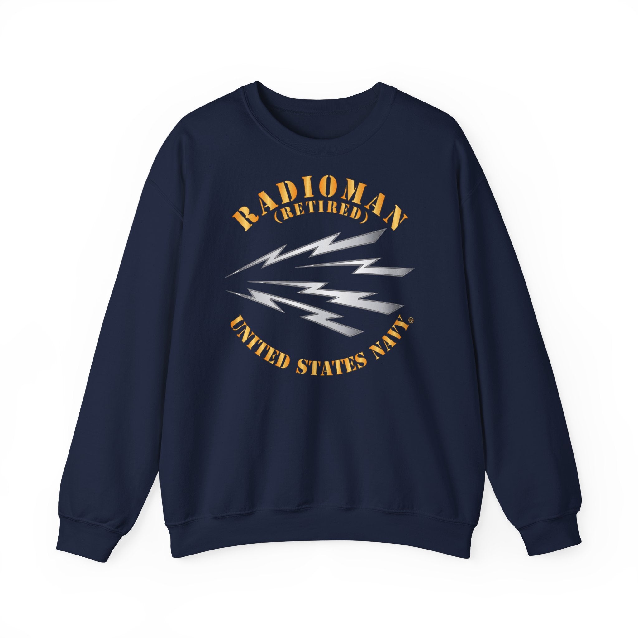 Unisex Heavy Blend™ Crewneck Sweatshirt - Navy - Rate - Radioman (RM) - Retired