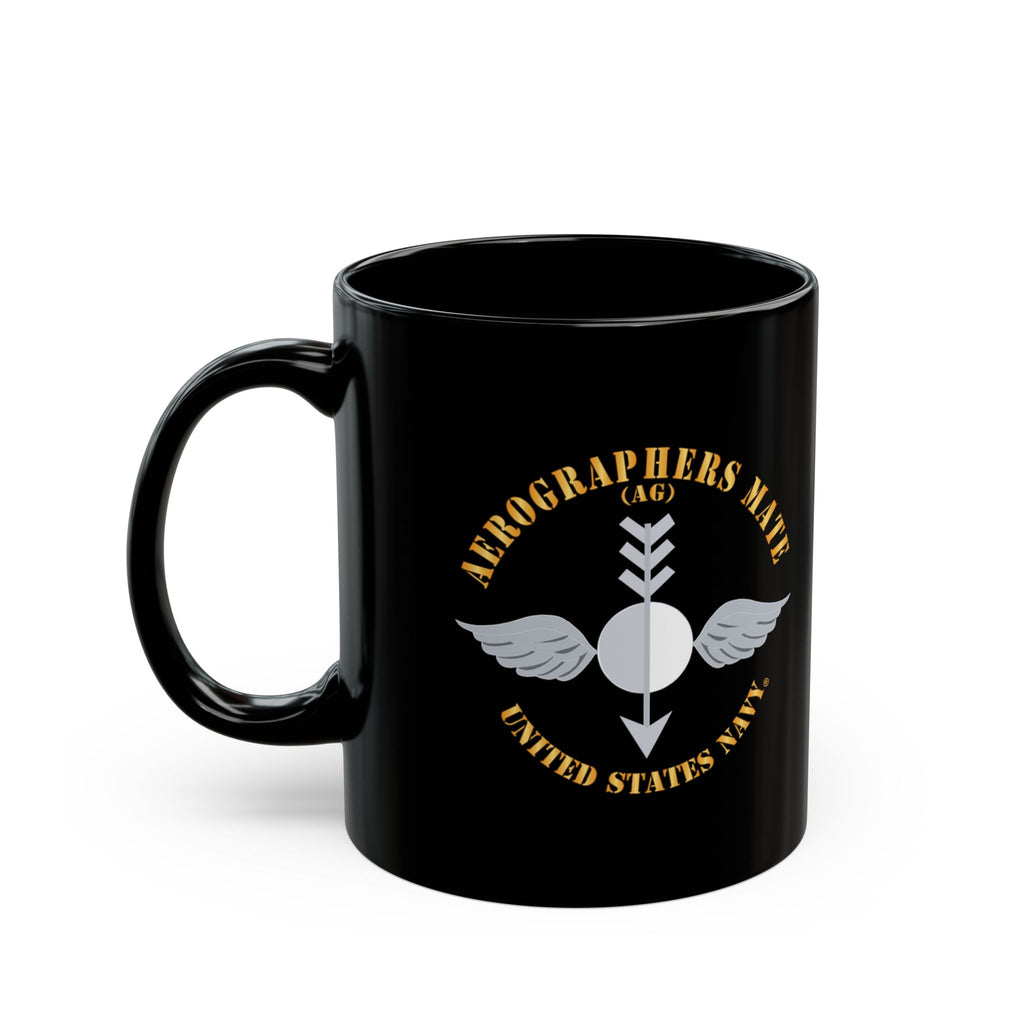 Black Mug (11oz, 15oz) - Navy - Aerographers Mate (AG) X 300