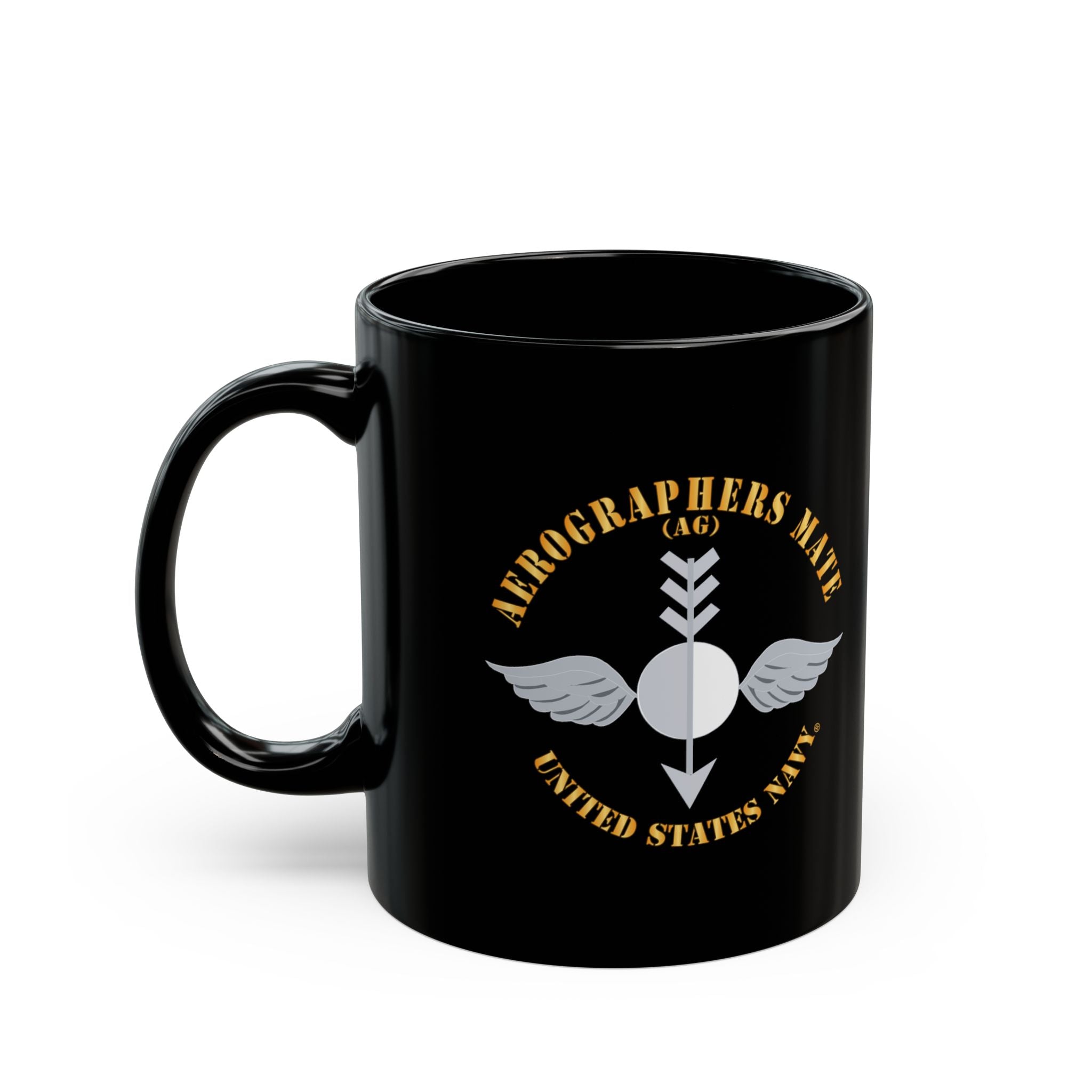 Black Mug (11oz, 15oz) - Navy - Aerographers Mate (AG) X 300