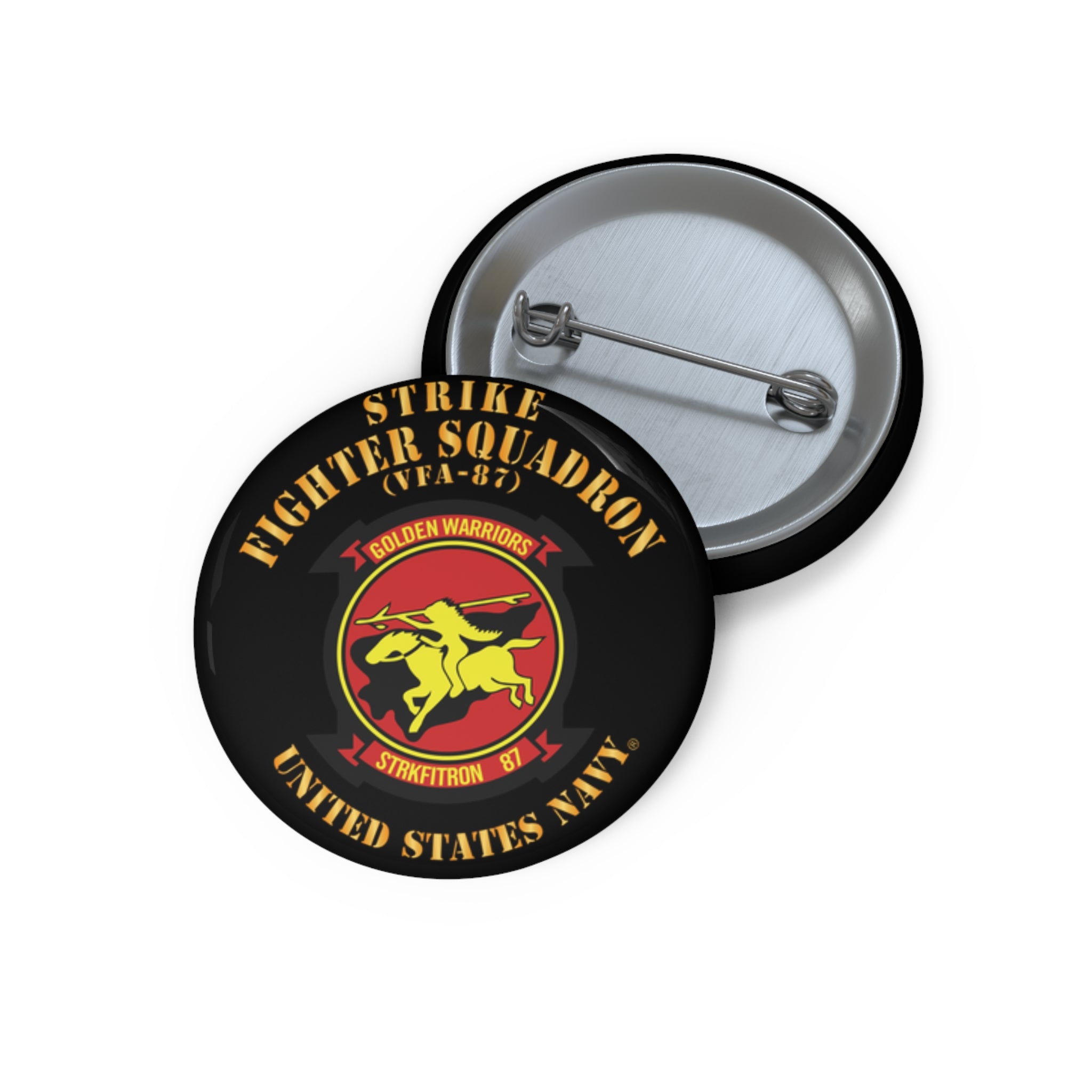 Custom Pin Button - Navy - Strike Fighter Squadron 87 (VFA-87)