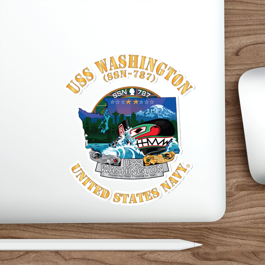 Die-Cut Vinyl Sticker - Navy - USS Washington (SSN-787) X 300 – Navy ...