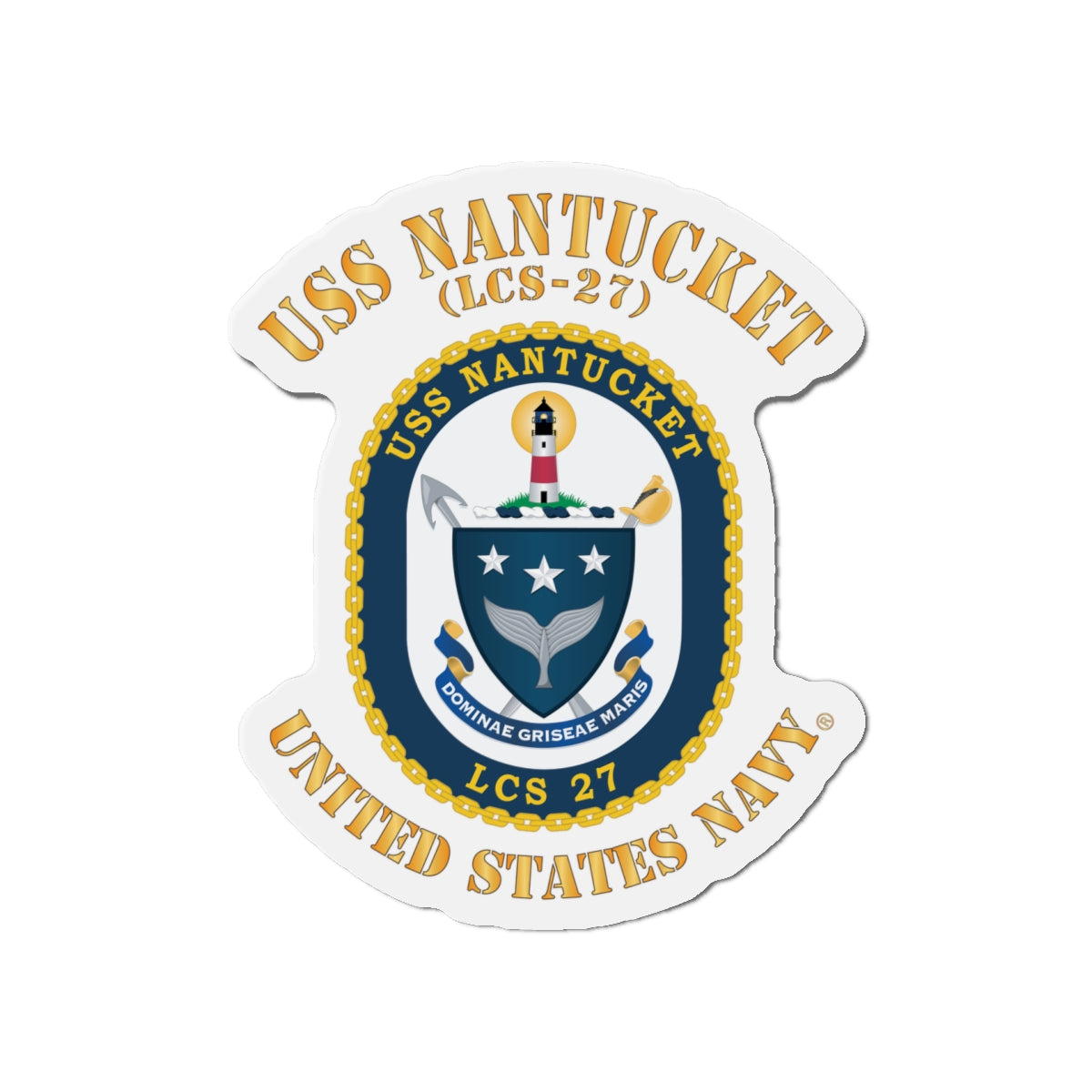 Die-Cut Magnet - Navy - USS Nantucket (LCS-27)