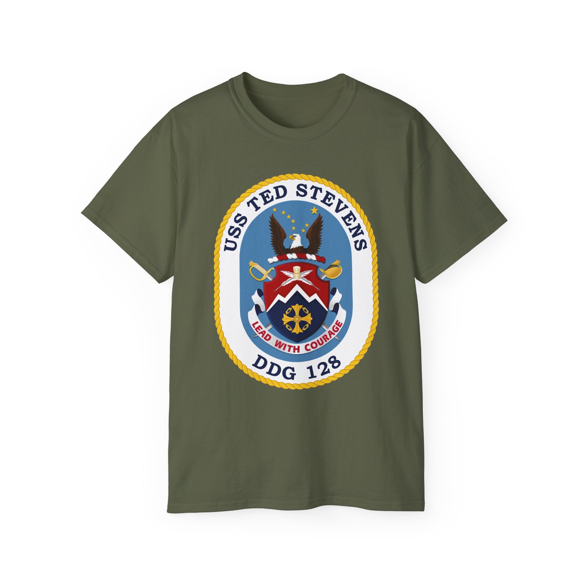 Unisex Ultra Cotton T-Shirt - Navy - USS Ted Stevens (DDG-128) wo txt