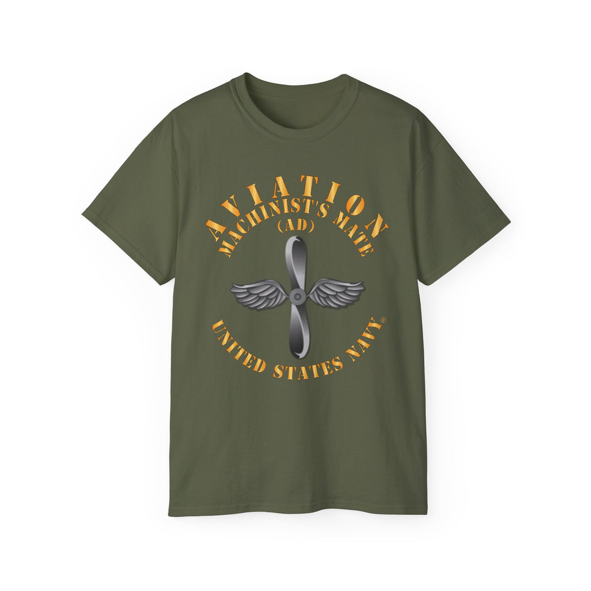 Unisex Ultra Cotton T-Shirt - Navy - Rate - Aviation Machinist's Mate (AD)