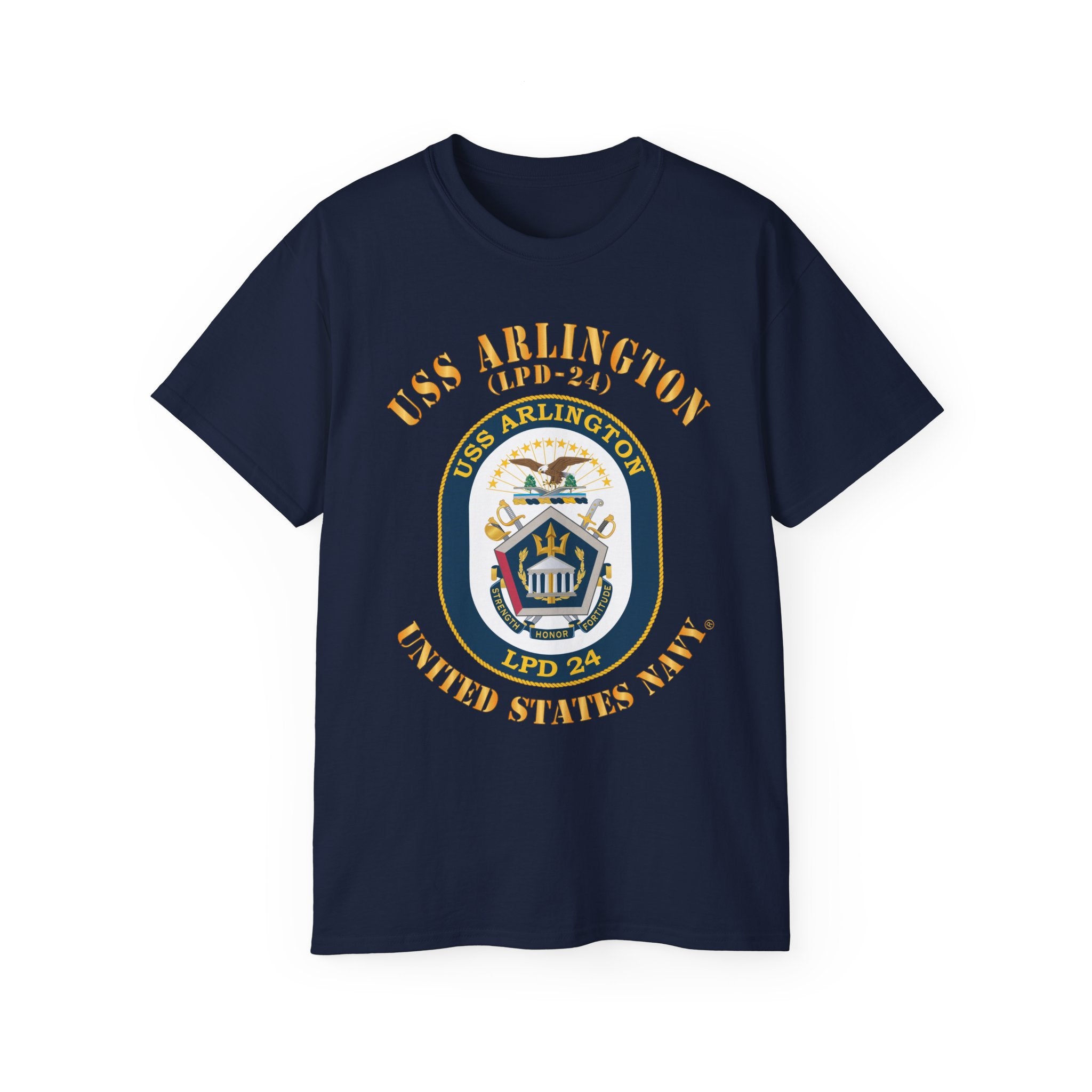 Unisex Ultra Cotton T-Shirt - Navy - USS Arlington (LPD-24)