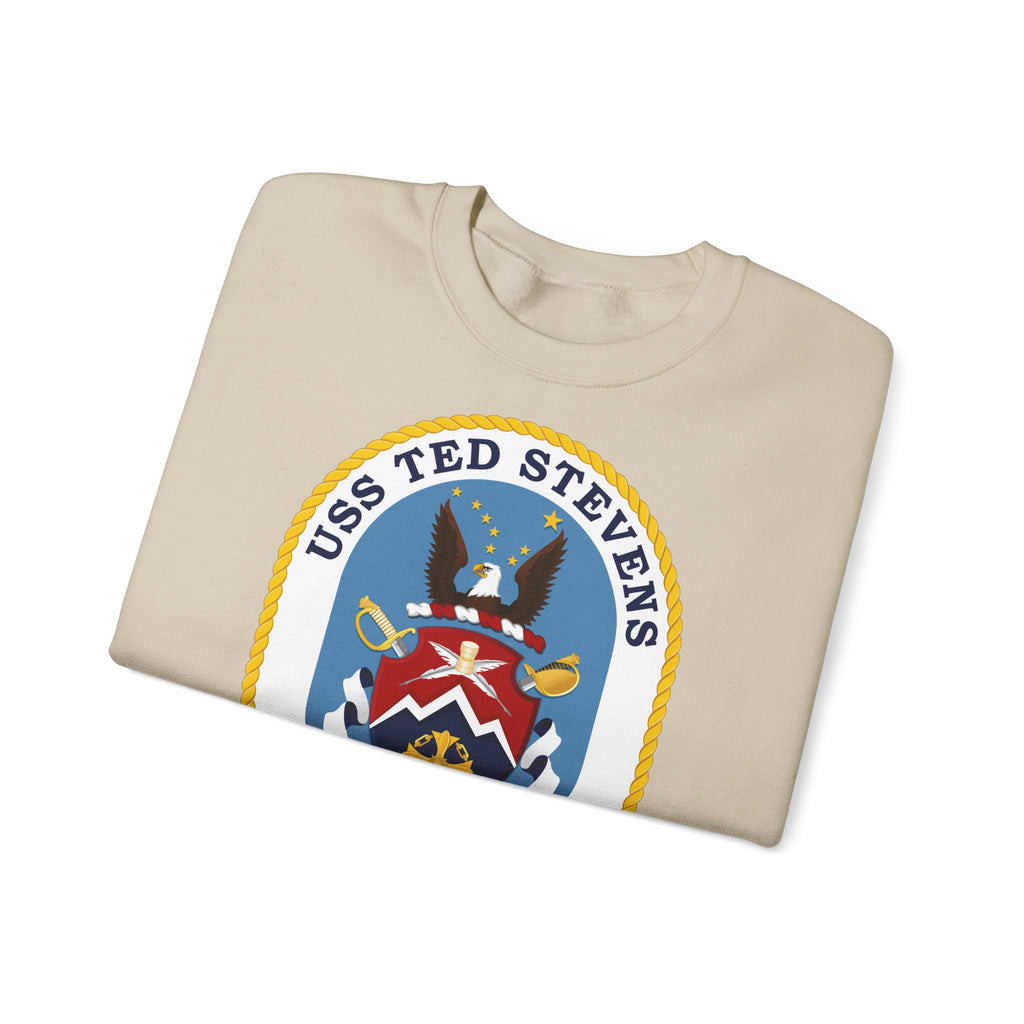 Unisex Heavy Blend™ Crewneck Sweatshirt - Navy - USS Ted Stevens (DDG-128) wo txt