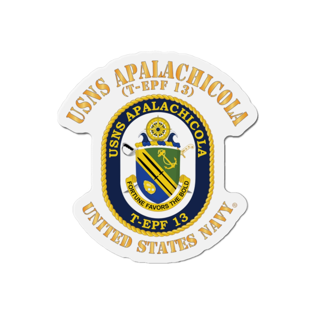 Die-Cut Magnet - Navy - USNS Apalachicola (T-EPF 13)