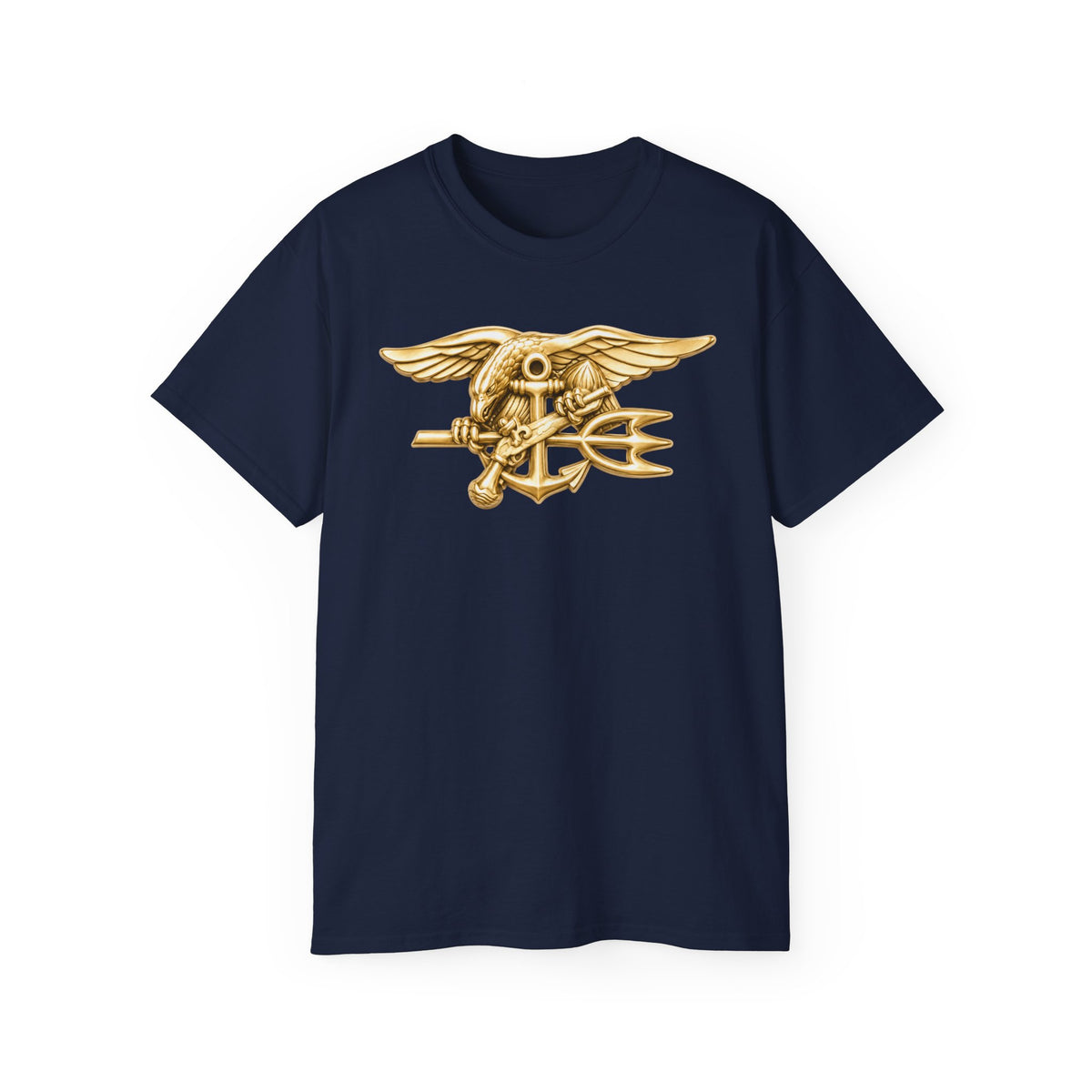 Unisex Ultra Cotton T-Shirt - Navy - Badge - Special Warfare insignia wo txt - 3D - Enhanced