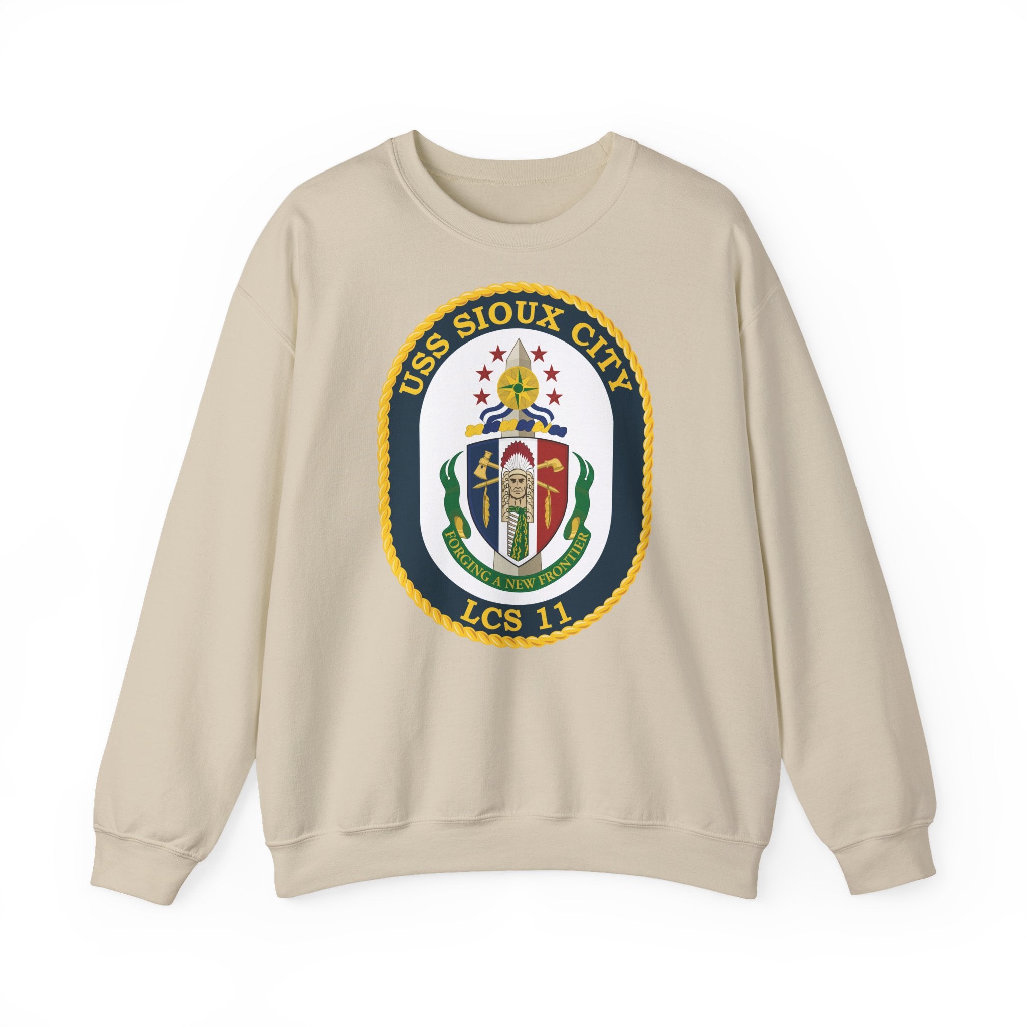 Unisex Heavy Blend™ Crewneck Sweatshirt - Navy - USS Sioux City (LCS-11) wo Txt
