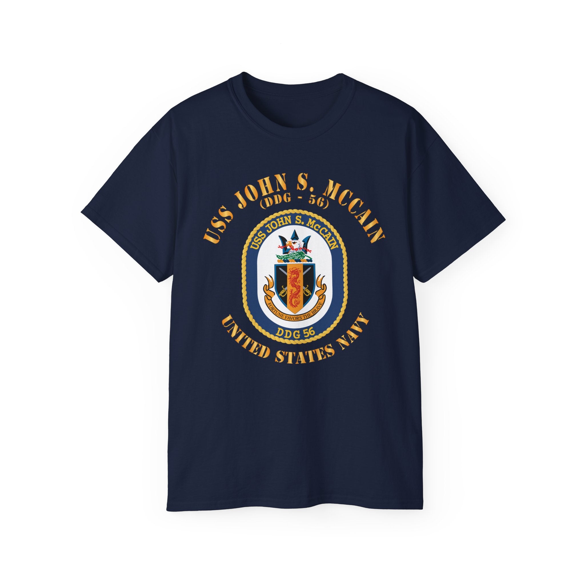 Unisex Ultra Cotton T-Shirt - Navy - USS John S. McCain (DDG-56)