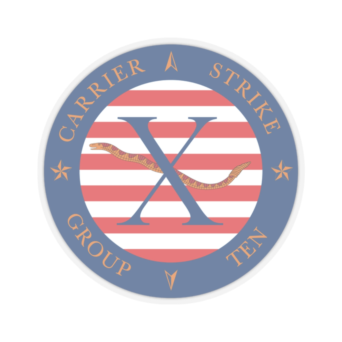 Kiss-Cut Stickers - Navy - Carrier Strike Group 10 (CSG-10) wo Txt