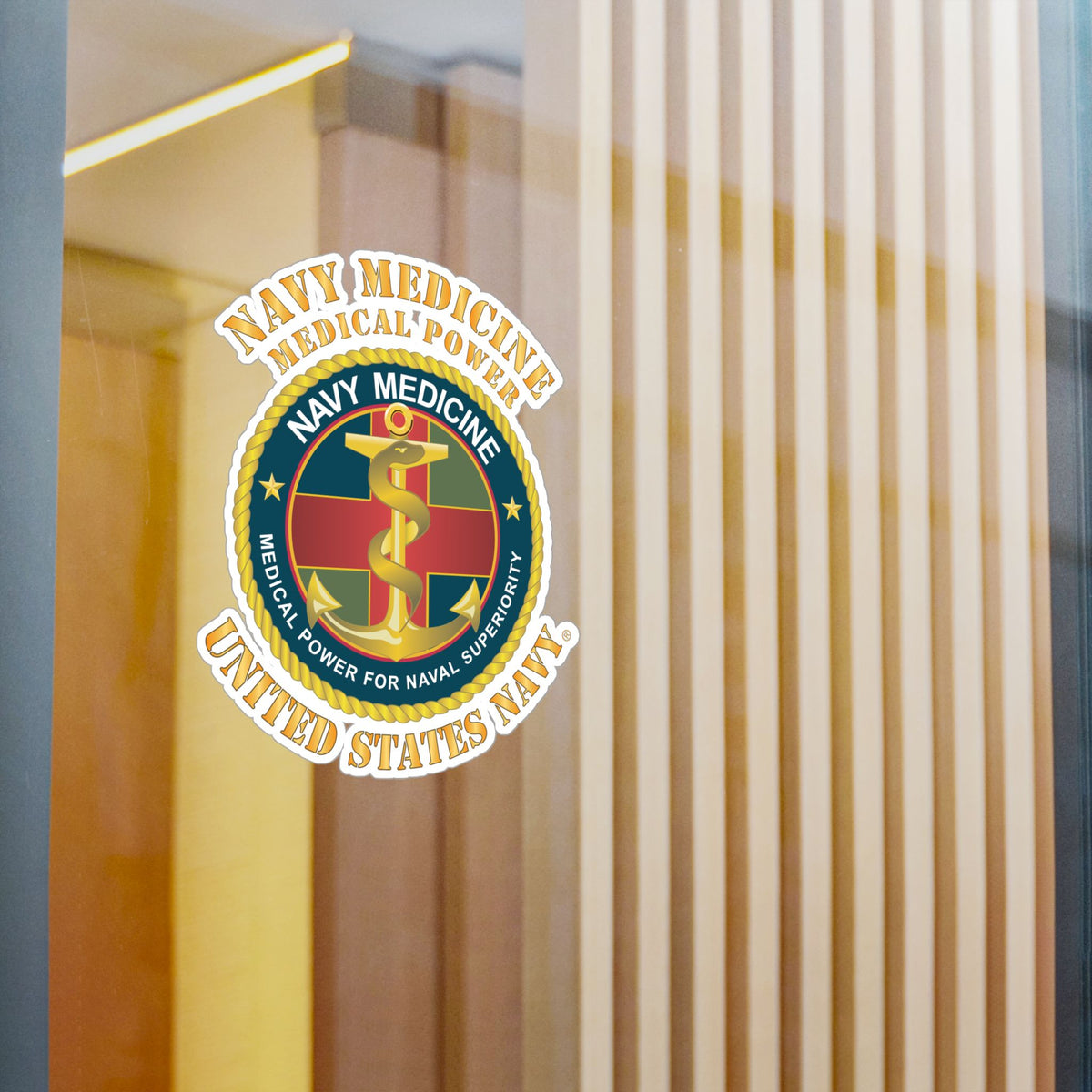 Kiss-Cut Vinyl Decal - Navy Medicine - Medical Power for Naval Superiority X 300