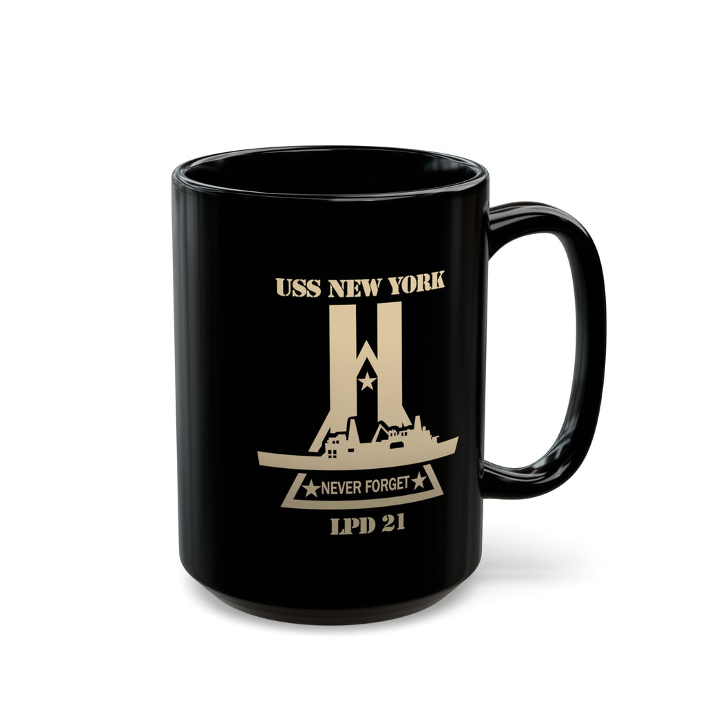 Black Mug (11oz, 15oz) - Navy - USS New York (LPD-21) wo Txt X 300
