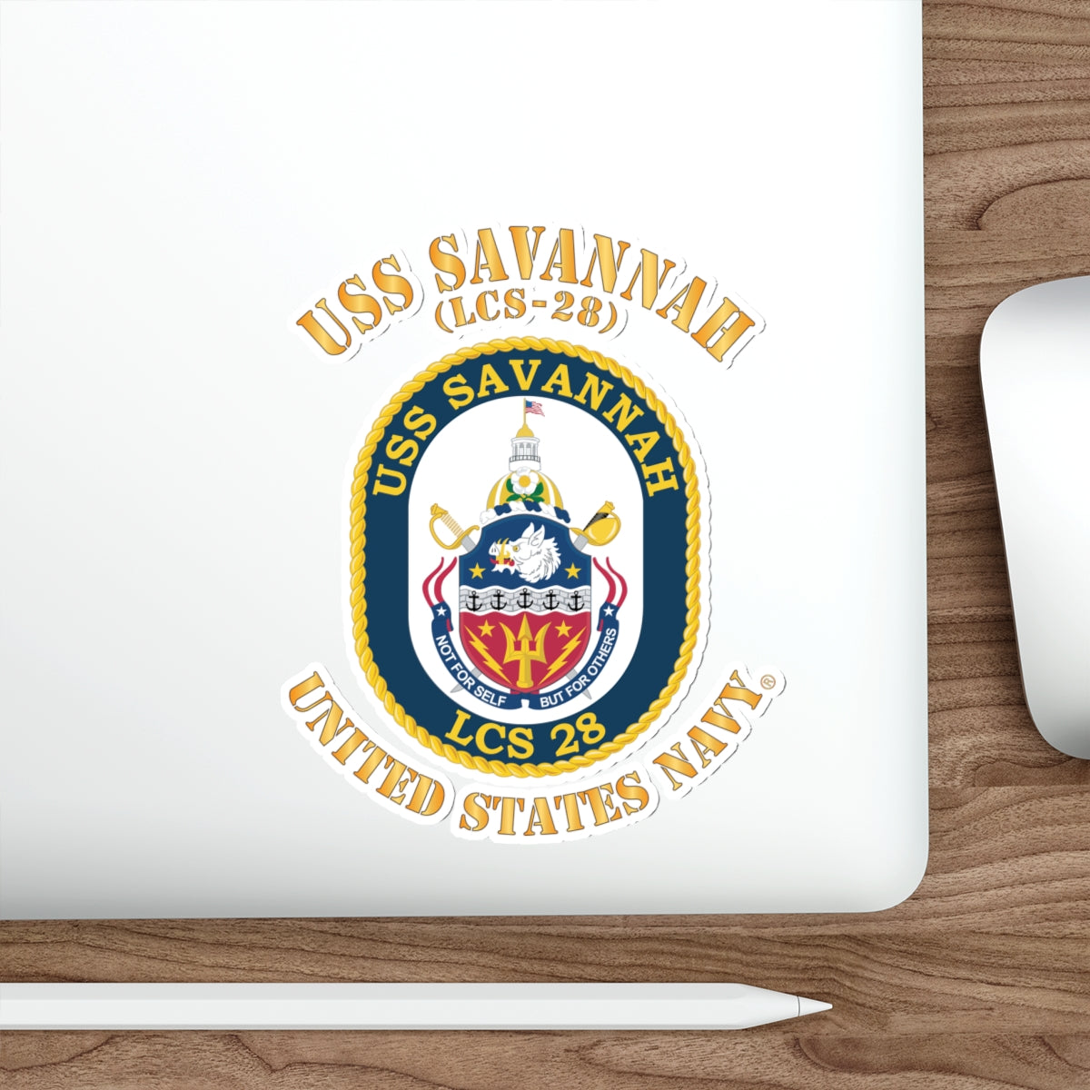 Die-Cut Vinyl Sticker - Navy - USS Savannah (LCS-28)