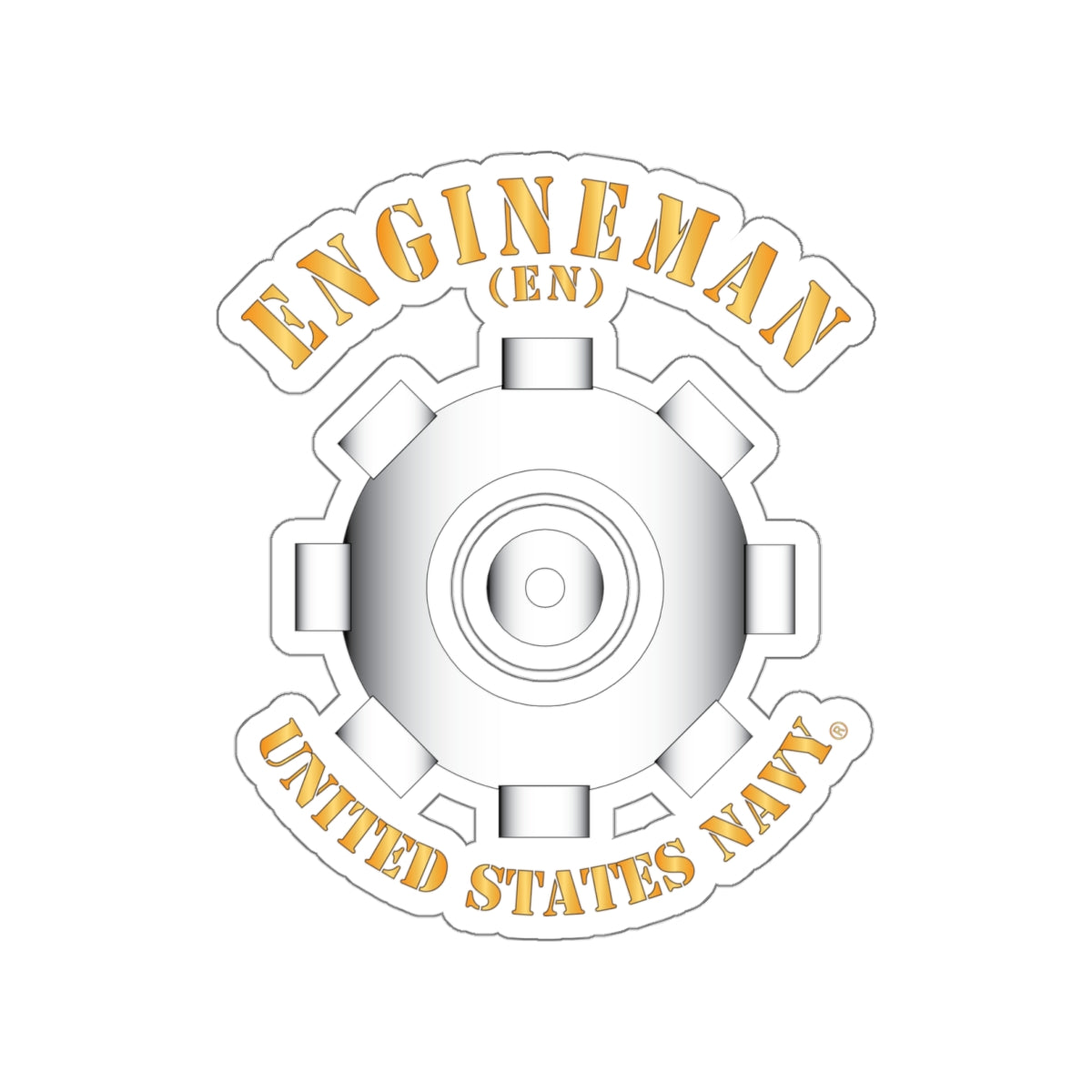 Die-Cut Vinyl Sticker - Navy - Rate - Engineman (EN)