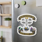 Die-Cut Magnet - Navy - Aviation Boatswains Mate Br with 3 Scene - 3D - Enhanced