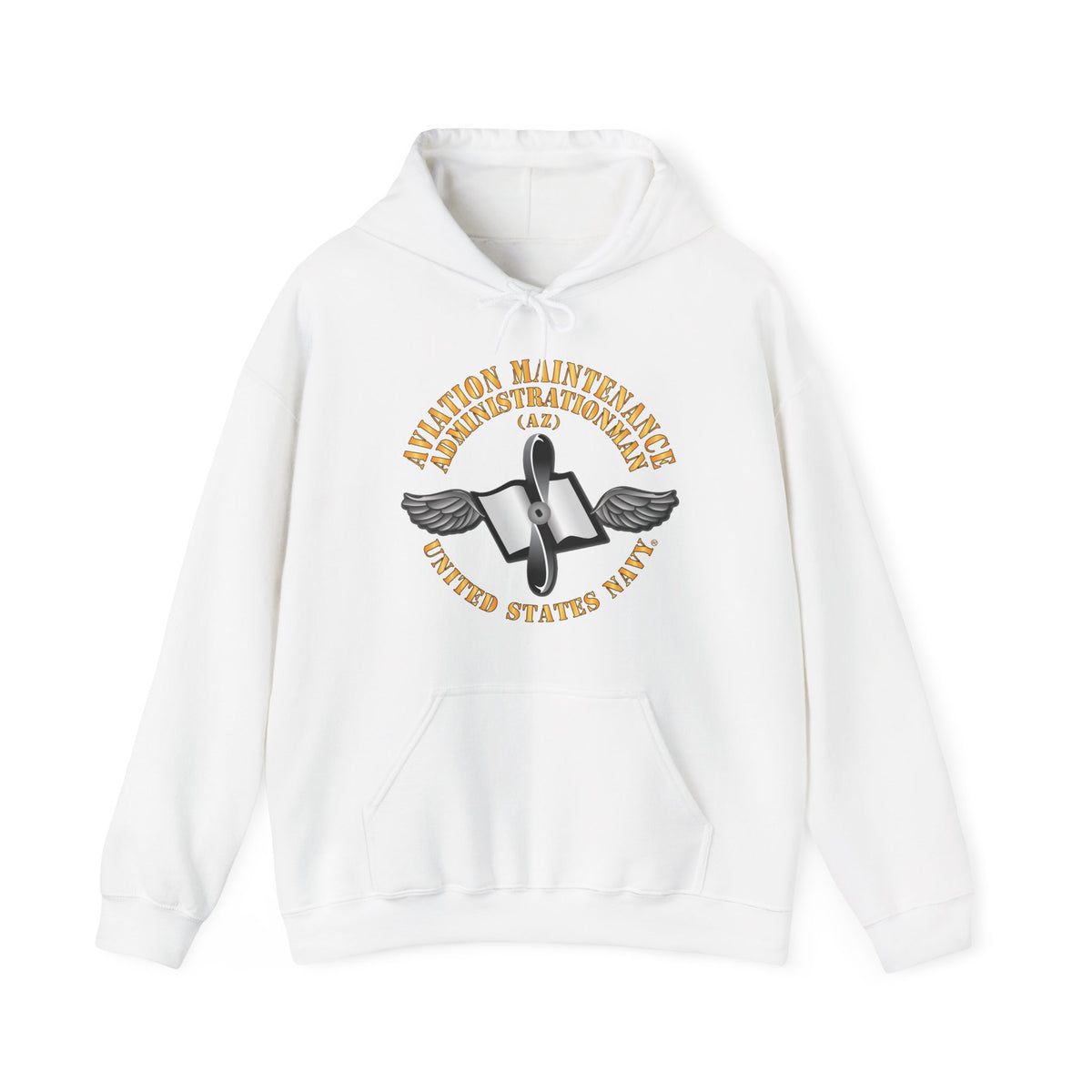Unisex Heavy Blend™ Hoodies - Navy - Rate - Aviation Maintenance Administrationman (AZ)