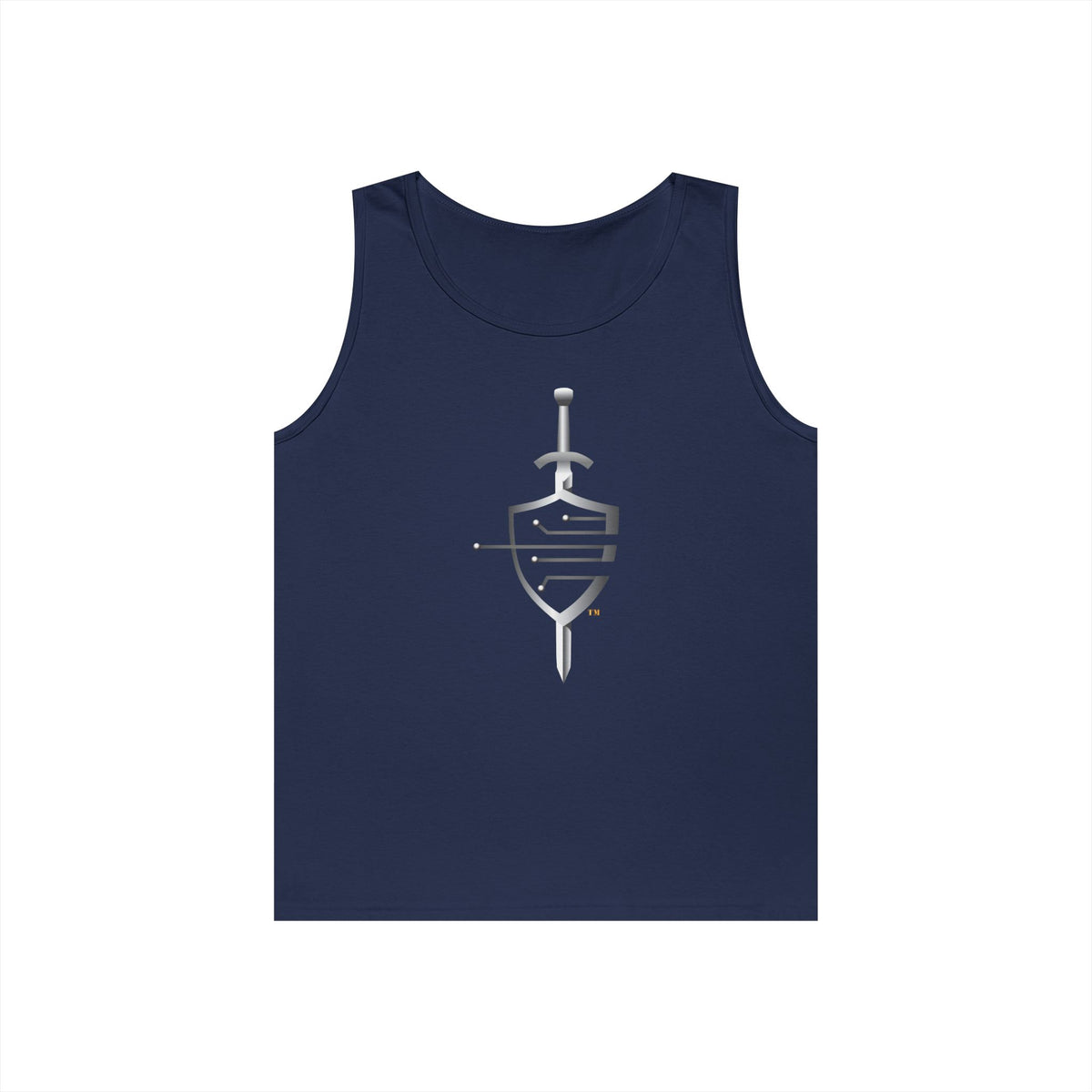 Unisex Heavy Cotton Tank Top - Navy - Rate - Cyber Warfare Technician (CWT) wo txt