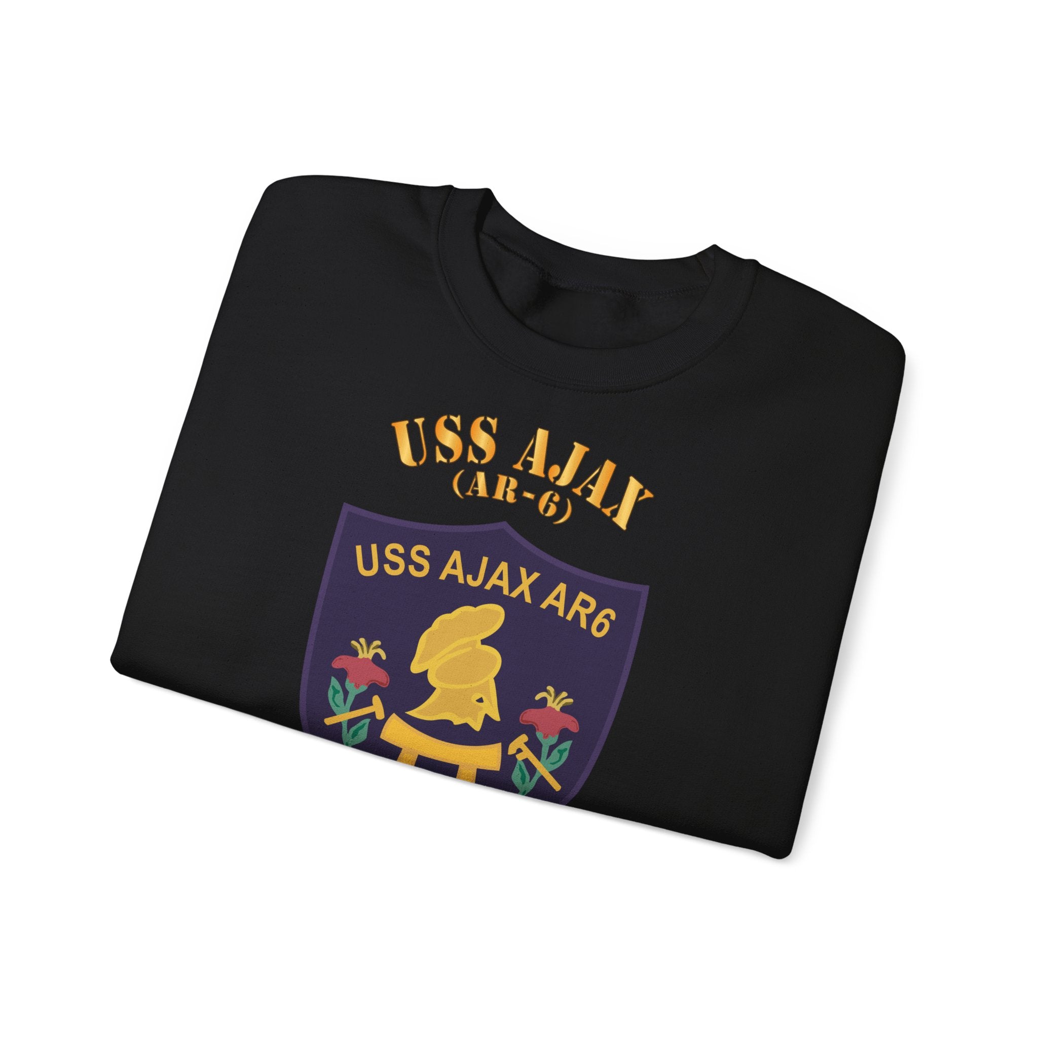 Unisex Heavy Blend™ Crewneck Sweatshirt - Navy - USS Ajax (AR-6)