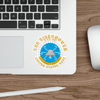 Die-Cut Vinyl Sticker - USS Dwight D. Eisenhower (CVN-69) Crest with Txt