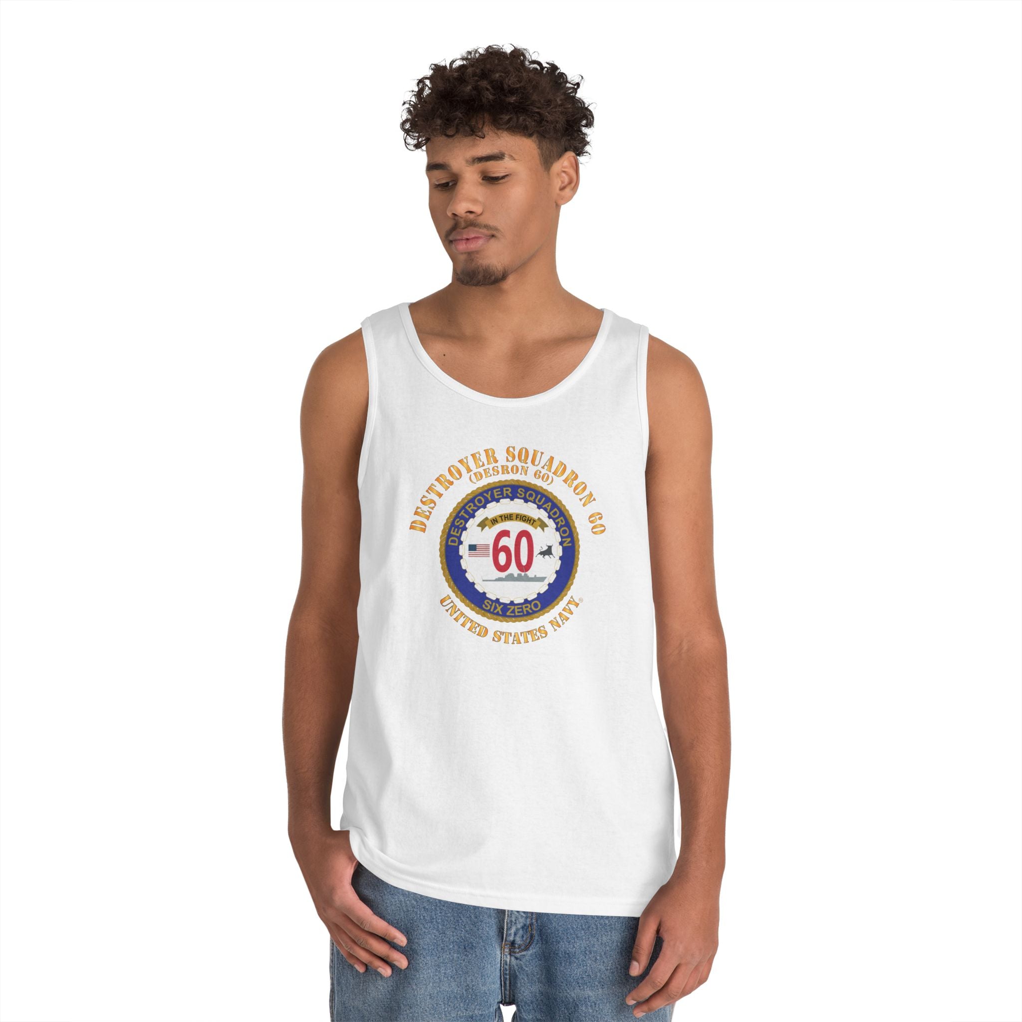 Unisex Heavy Cotton Tank Top - Navy - Destroyer Squadron 60