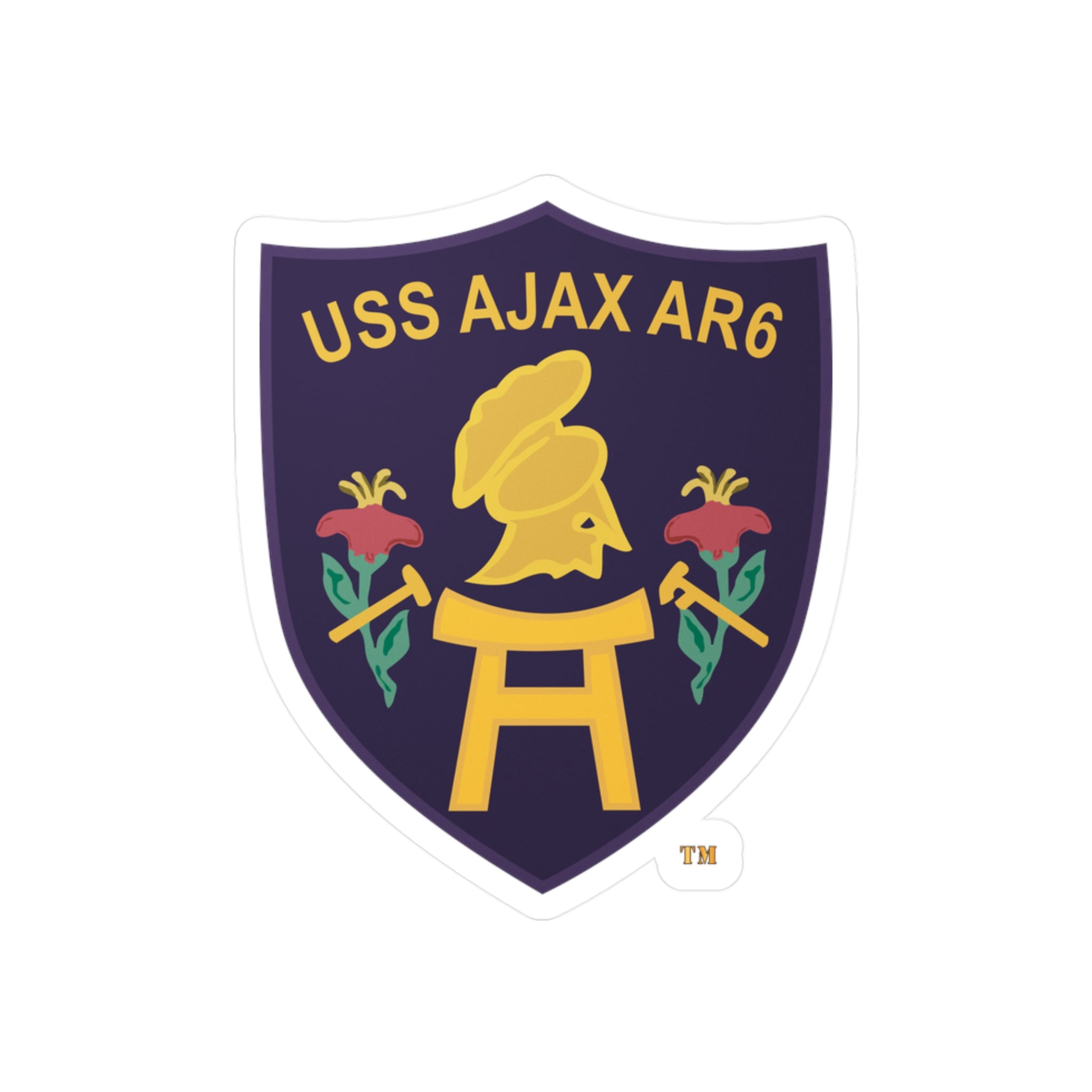 Kiss-Cut Vinyl Decal - Navy - USS Ajax (AR-6) wo txt