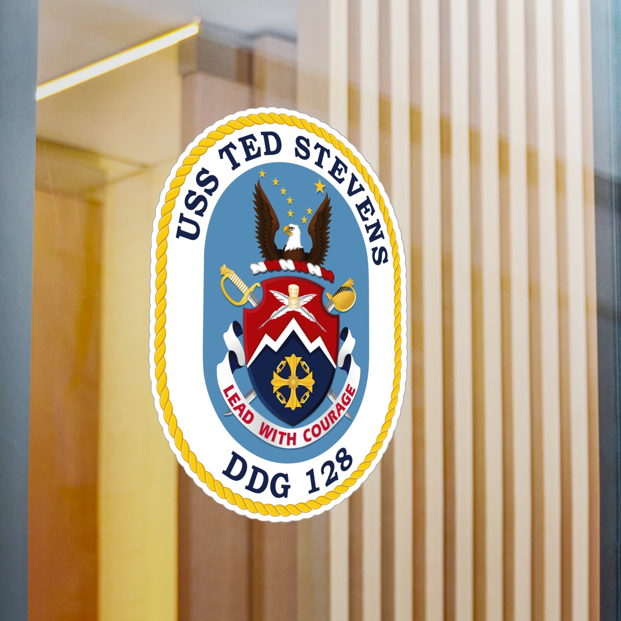 Kiss-Cut Vinyl Decal - Navy - USS Ted Stevens (DDG-128) wo txt