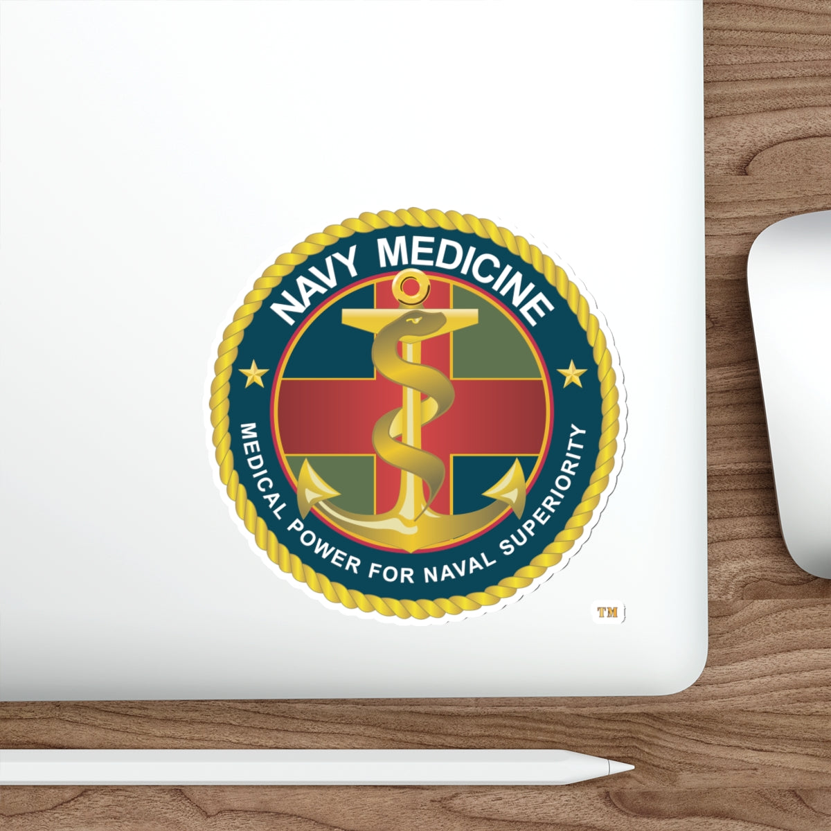 Die-Cut Vinyl Sticker - Navy Medicine - Medical Power for Naval Superiority wo Txt X 300