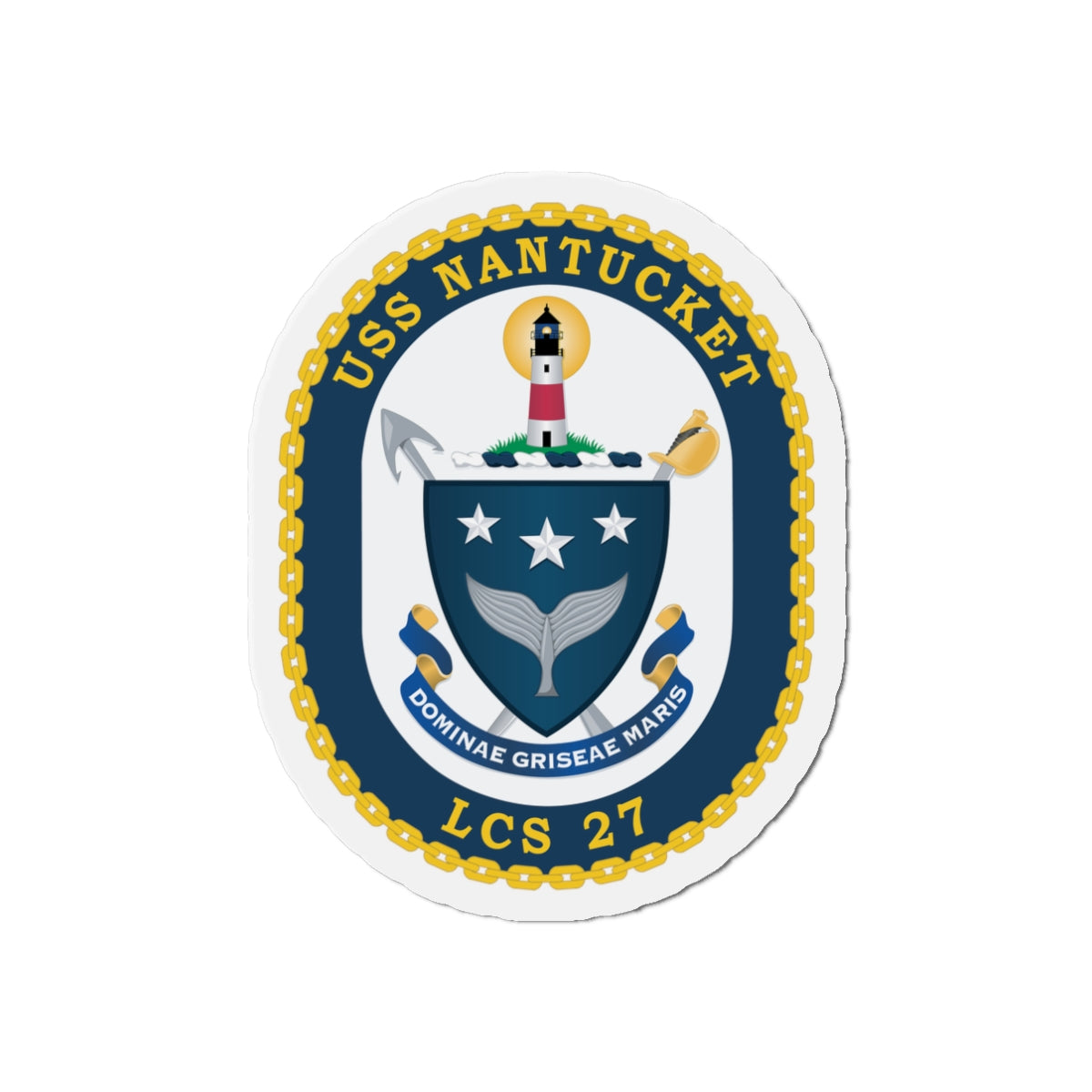 Die-Cut Magnet - Navy - USS Nantucket (LCS-27) wo txt