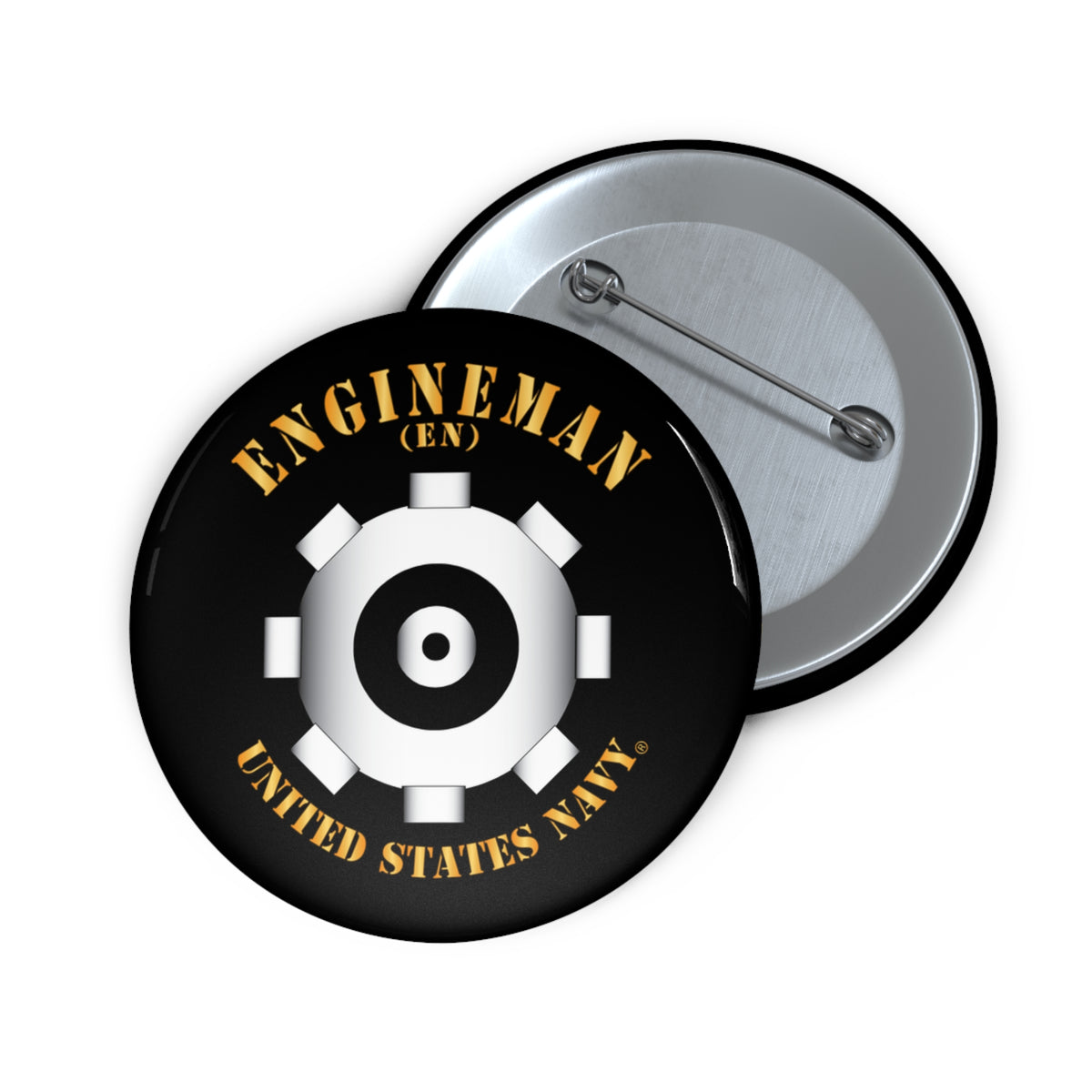 Pin Button - Navy - Rate - Engineman (EN)