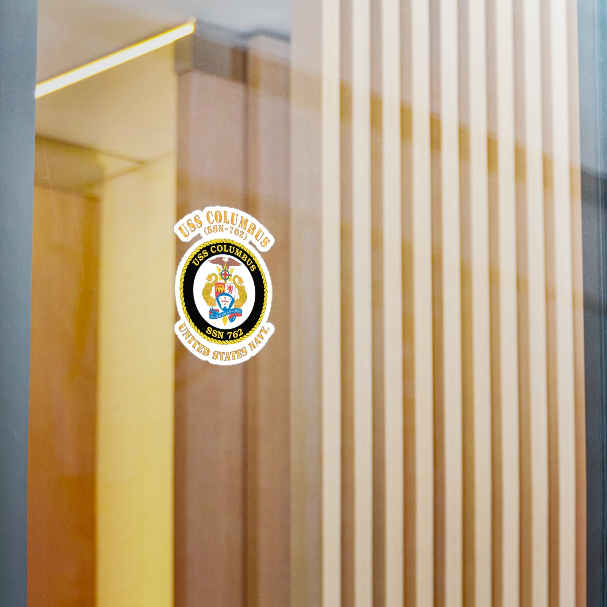 Kiss-Cut Vinyl Decal - Navy - USS Columbus (SSN-762)