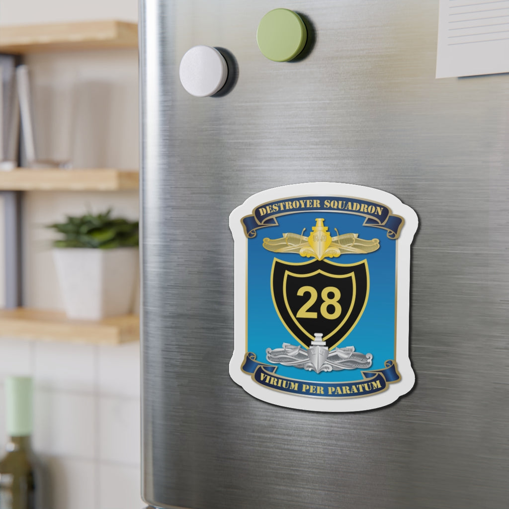 Die-Cut Magnet - Navy - Destroyer Squadron 28 (DESRON-28) wo Txt
