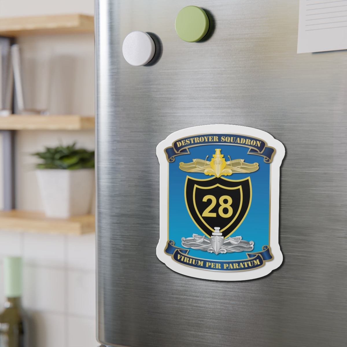 Die-Cut Magnet - Navy - Destroyer Squadron 28 (DESRON-28) wo Txt