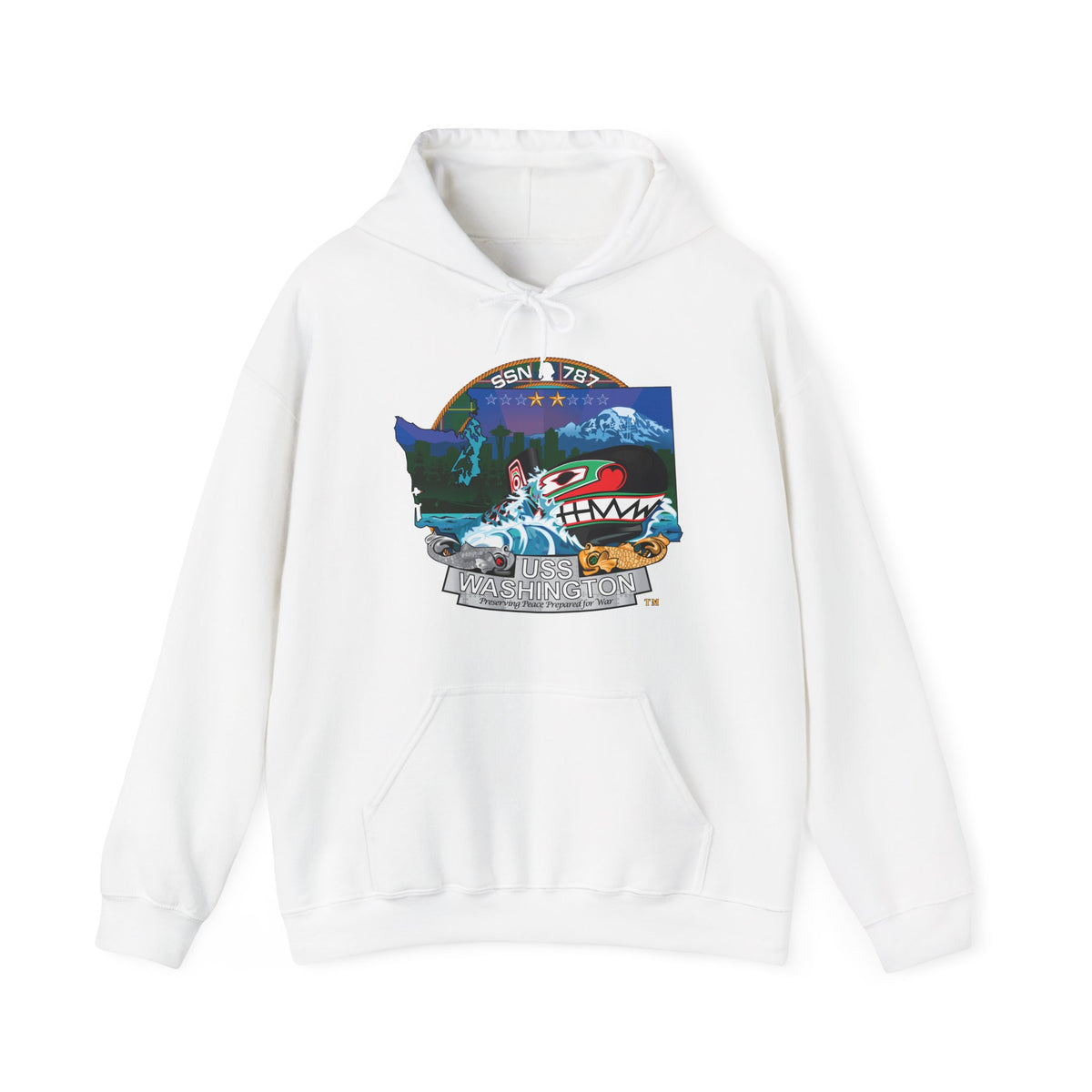 Unisex Heavy Blend™ Hoodies - Navy - USS Washington (SSN-787) wo txt X 300