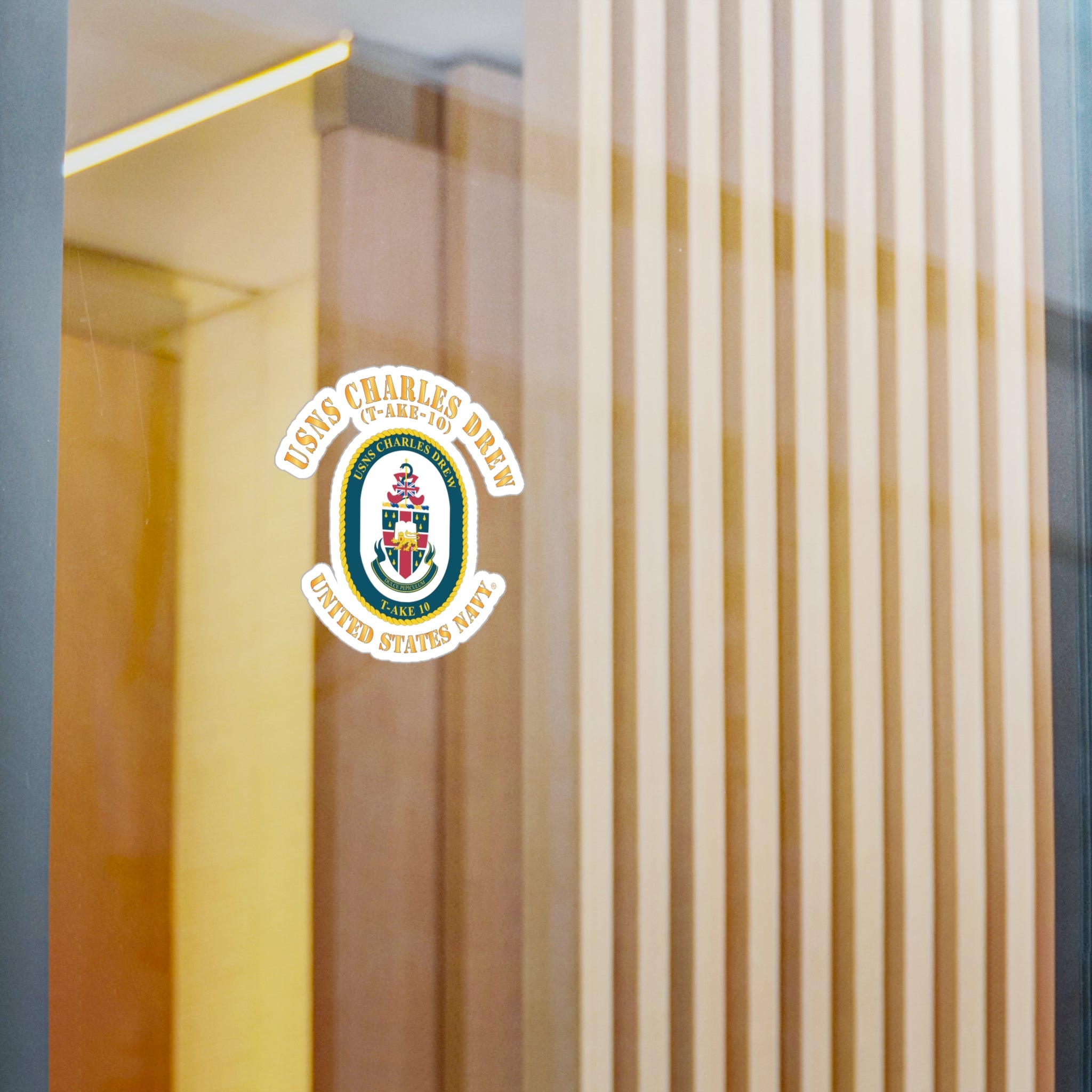 Kiss-Cut Vinyl Decal - Navy - USNS Charles Drew (T-AKE 10)