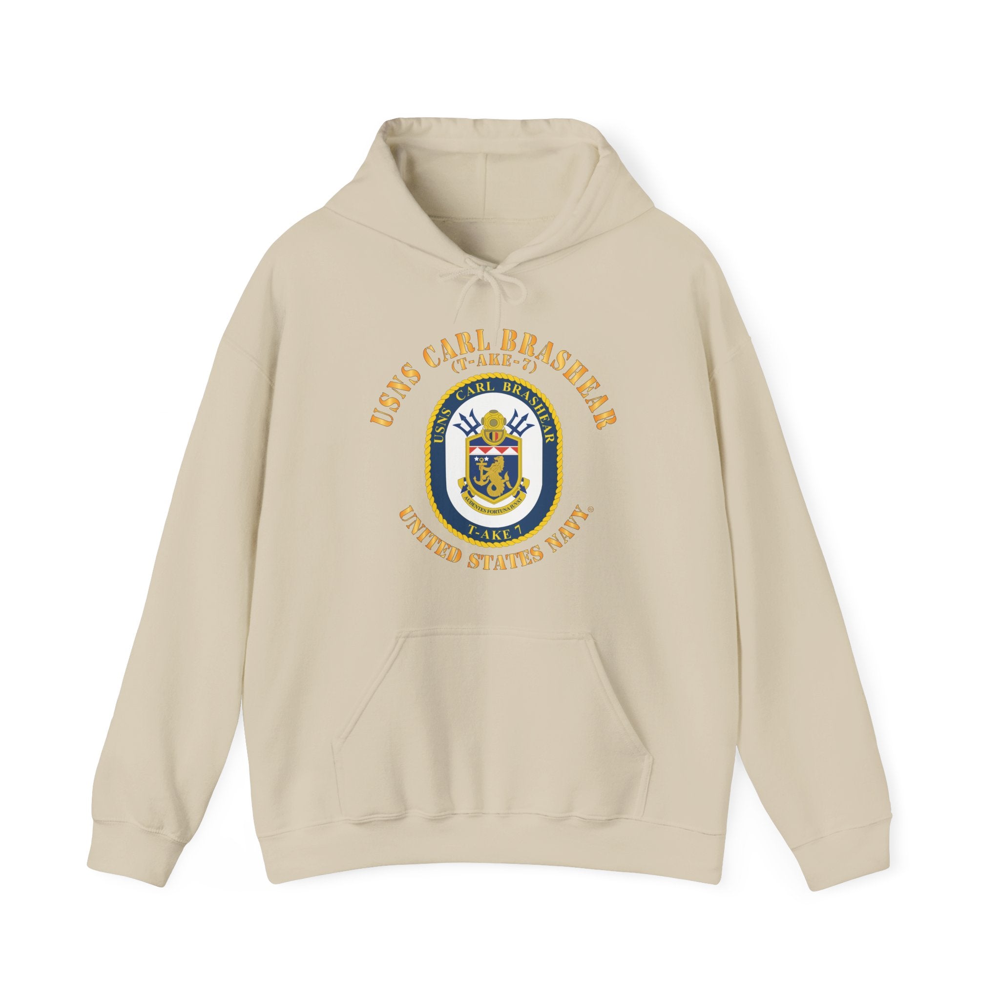 Unisex Heavy Blend™ Hoodies - Navy - USNS Carl Brashear (T-AKE 7)