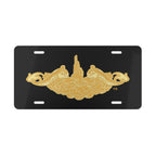 Vanity License Plate - Navy - Submarine Badge - Gold wo Txt