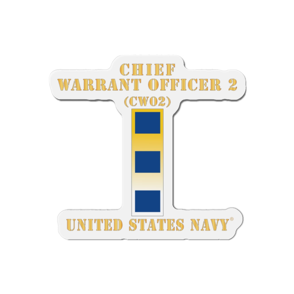 Die-Cut Magnet - Navy - Chief Warrant Officer 2 - CW02
