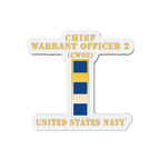 Die-Cut Magnet - Navy - Chief Warrant Officer 2 - CW02