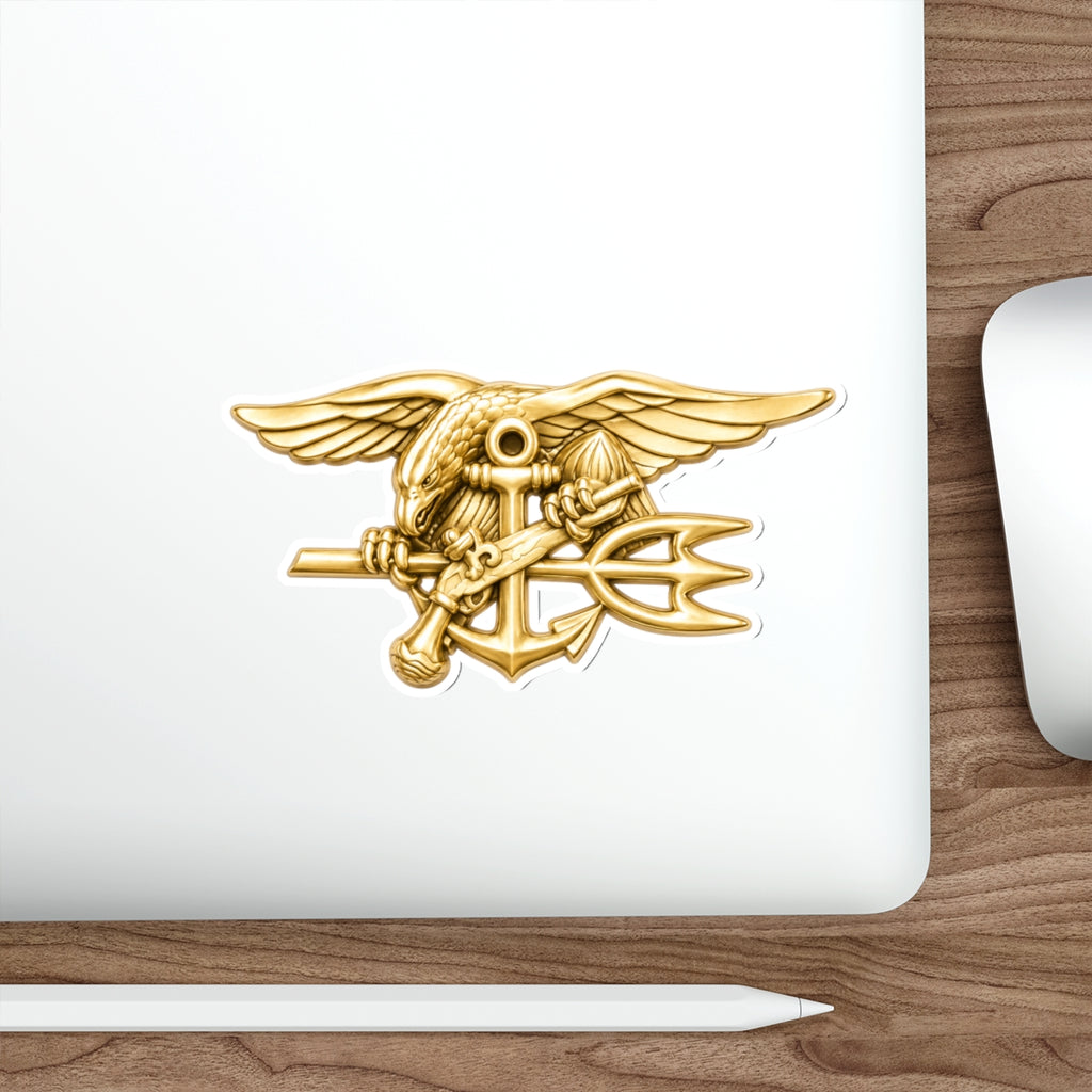 Die-Cut Vinyl Sticker - Navy - Badge - Special Warfare insignia wo txt - 3D - Enhanced