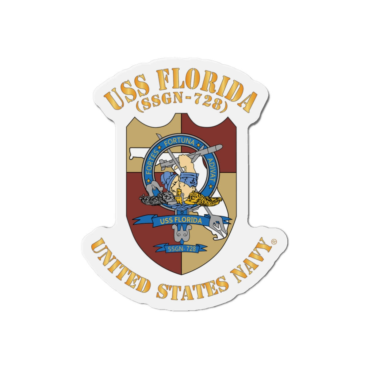 Die-Cut Magnet - Navy - USS Florida (SSGN-728)