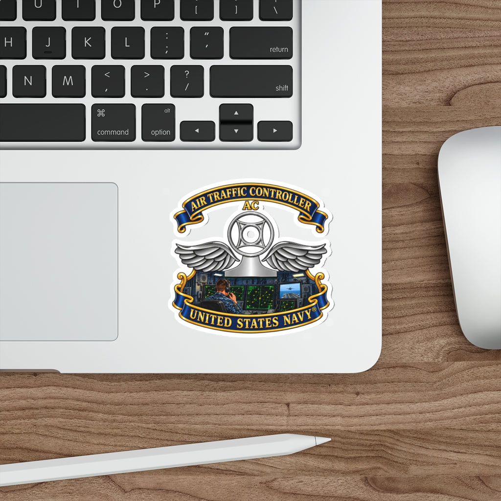 Die-Cut Vinyl Sticker - Navy - Rate - Air Traffic Controller (AC) - Shipboard Version  3D - Enhanced