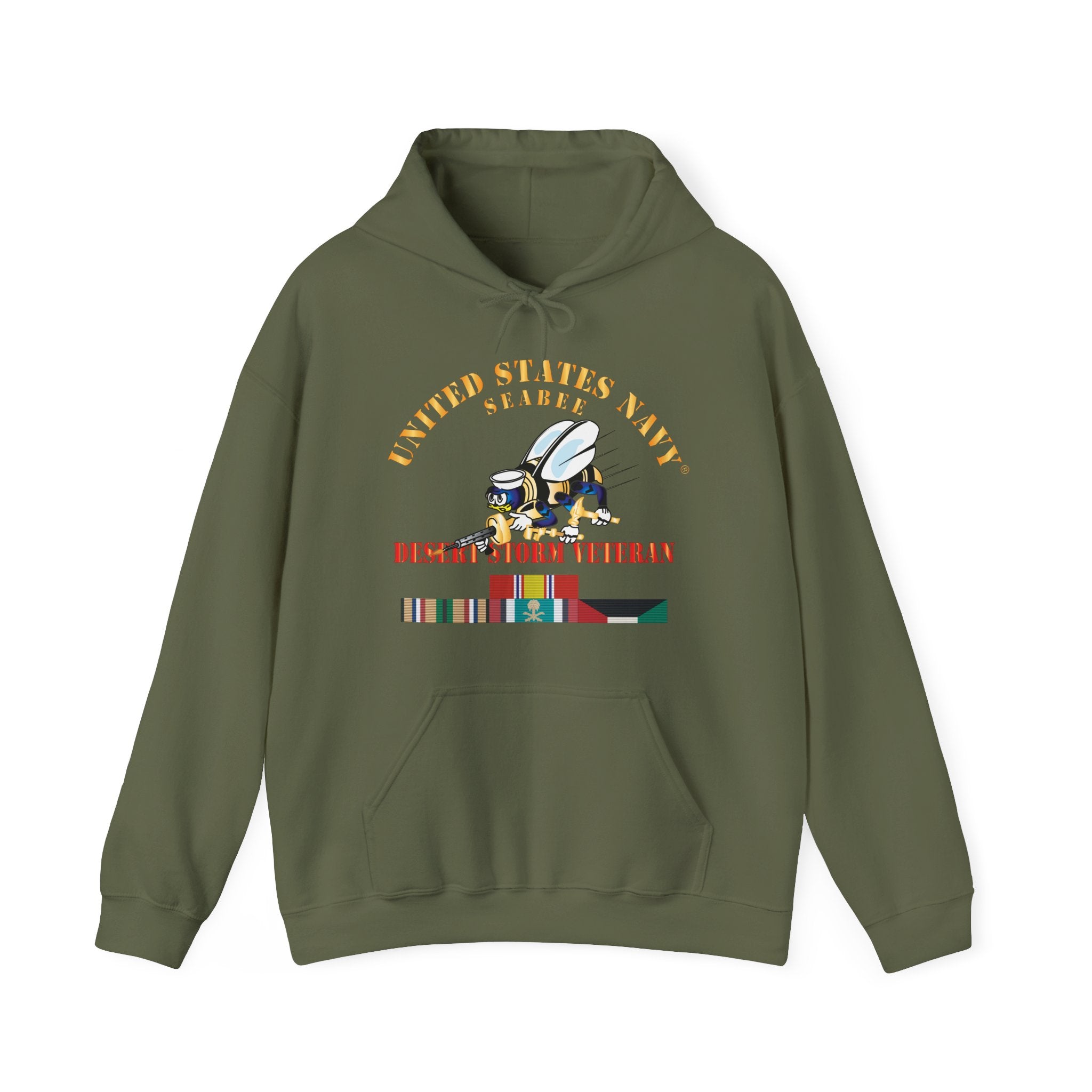 Unisex Heavy Blend™ Hoodies - Navy - Seabee - Desert Storm Veteran