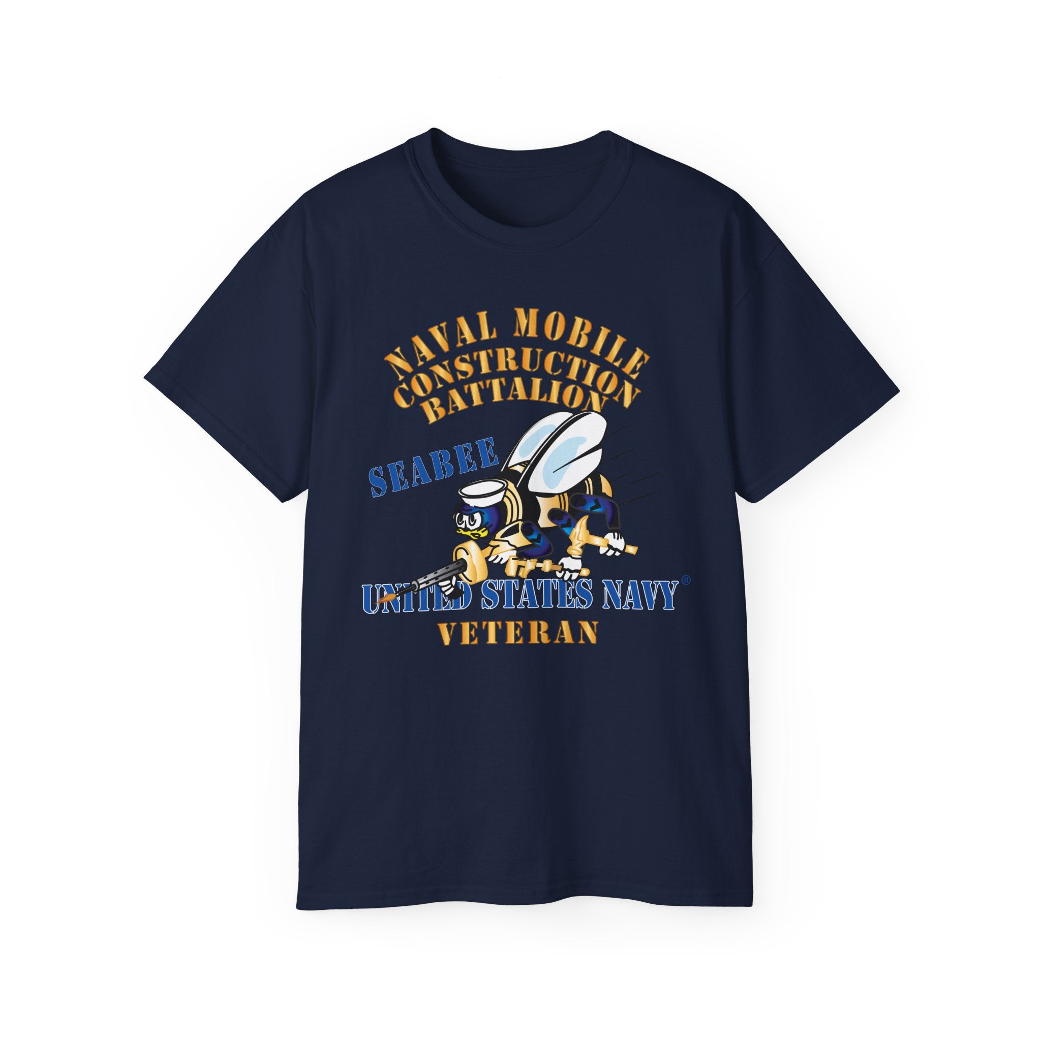 Unisex Ultra Cotton T-Shirt - Navy - Seabee - Veteran