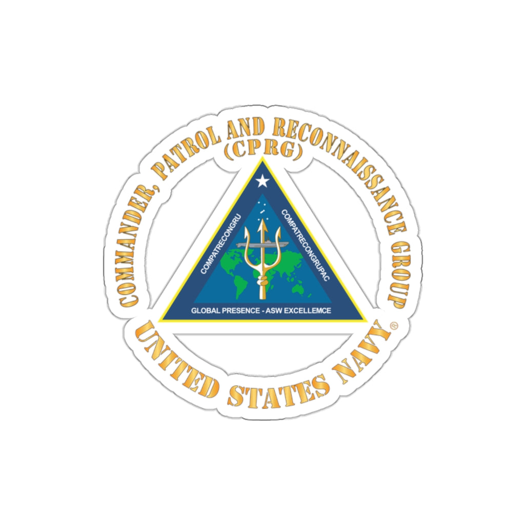 Die-Cut Vinyl Sticker - Navy - Commander, Patrol and Reconnaissance Group - CPRG X 300