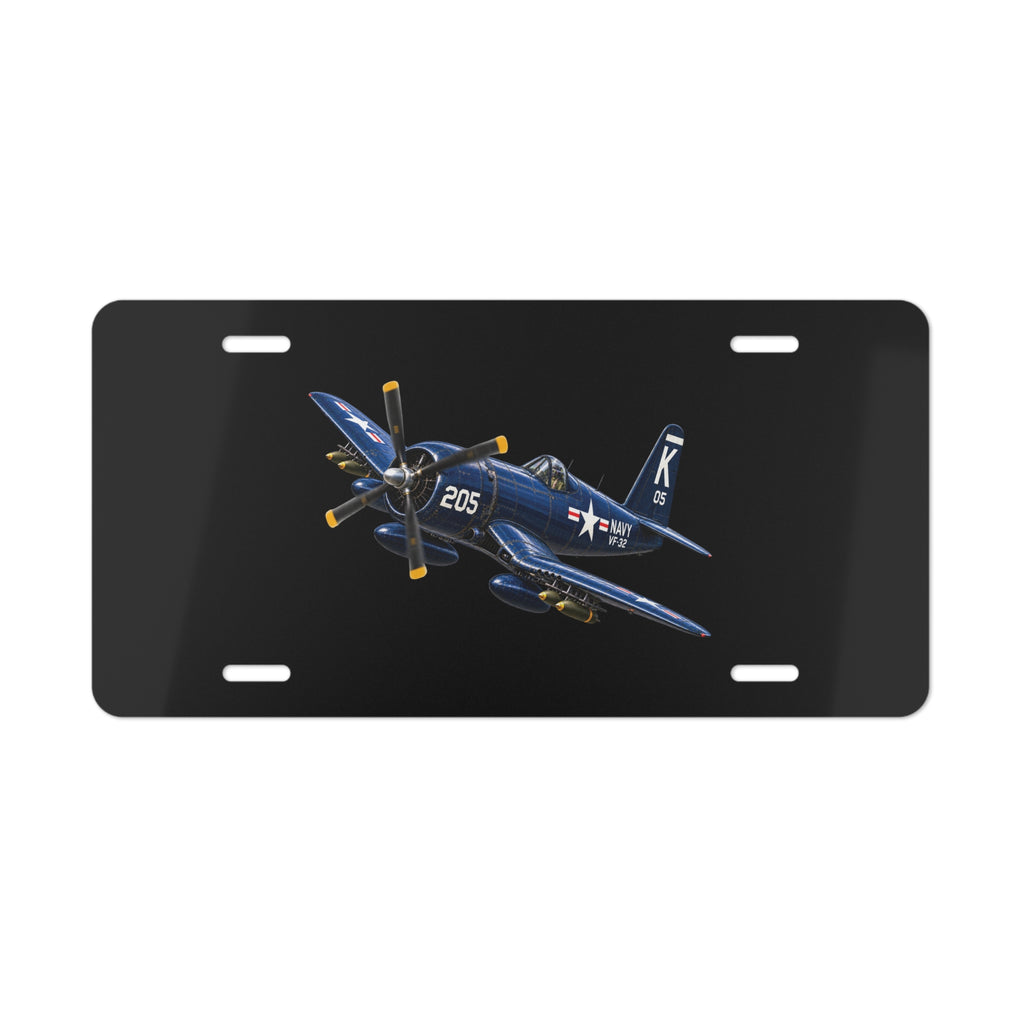 Vanity License Plate - NAVY - F4U-4 Corsair 205 (VF-32) - 3D - Enhanced