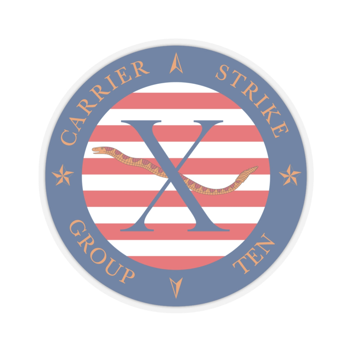Kiss-Cut Stickers - Navy - Carrier Strike Group 10 (CSG-10) wo Txt