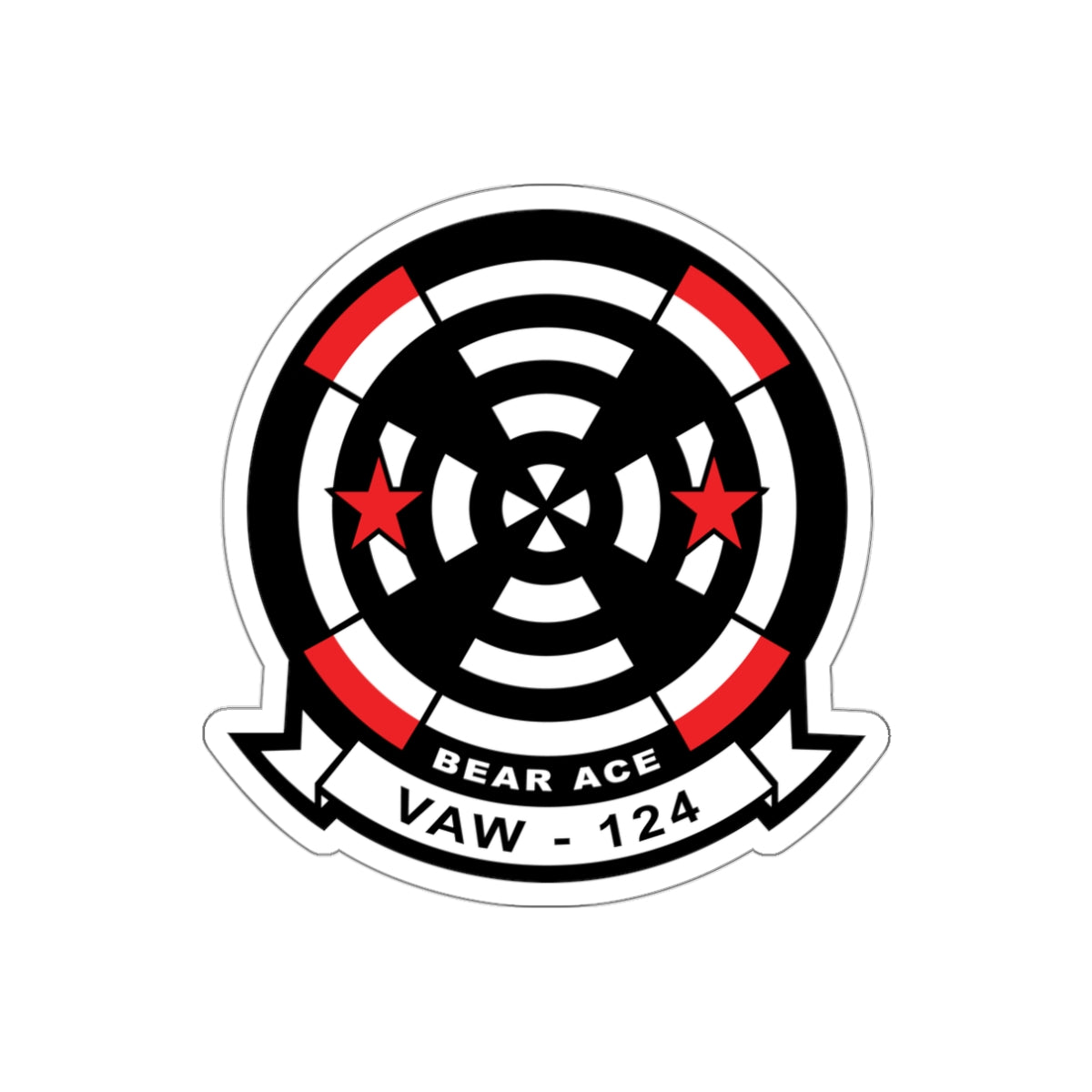 Die-Cut Vinyl Sticker - Navy - Airborne Command & Control Squadron 124 (VAW-124) wo txt