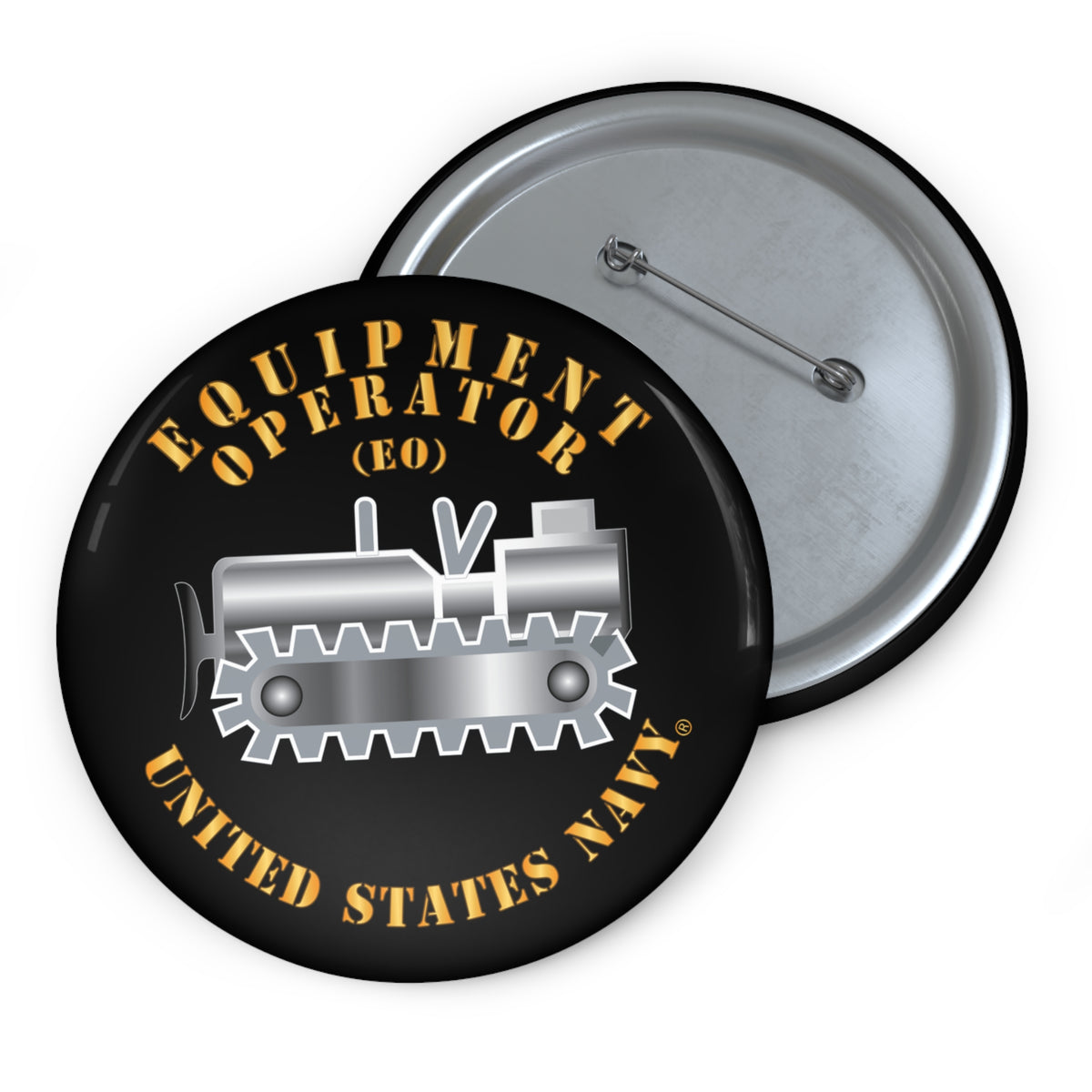 Pin Button - Navy - Rate - Equipment Operator (EO)