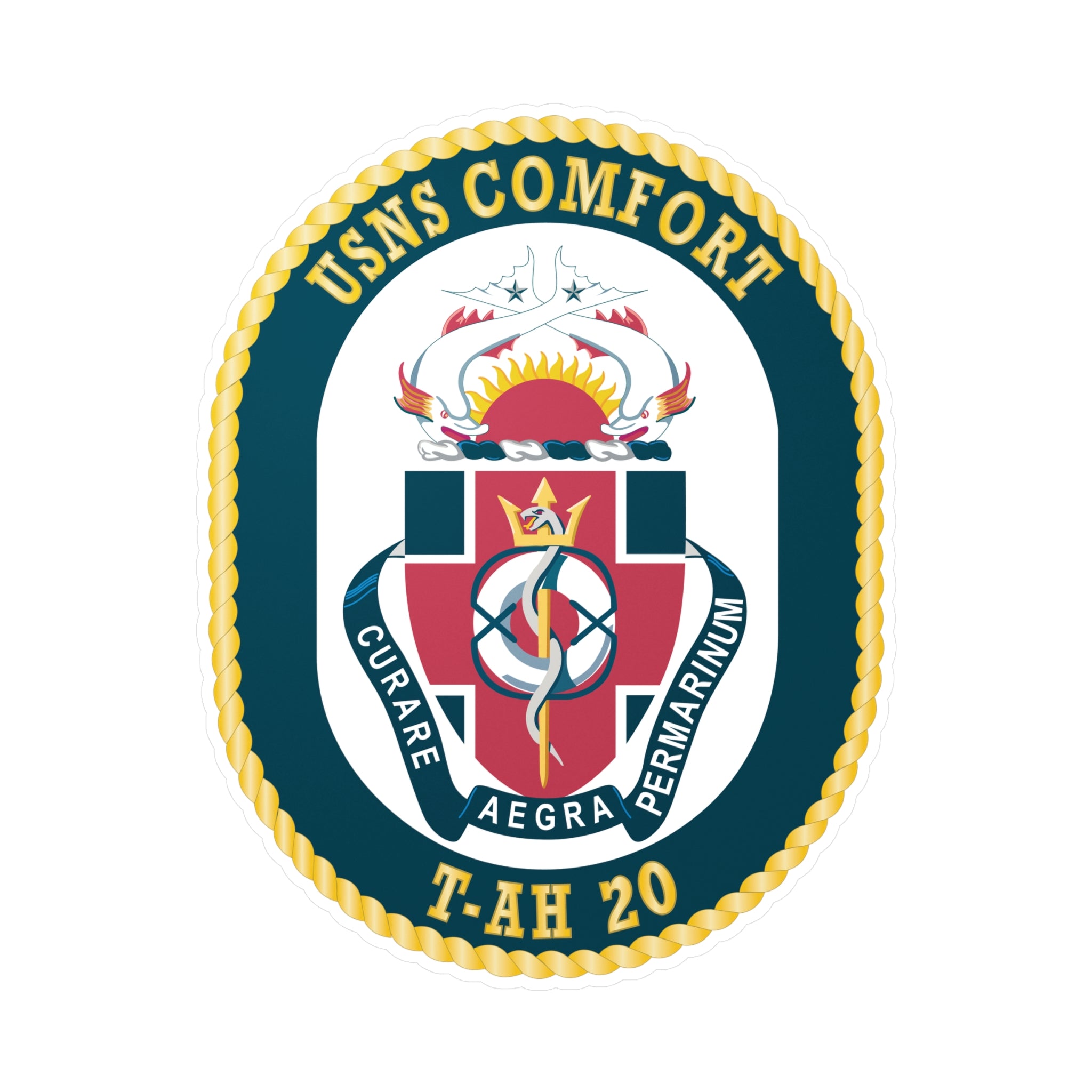 Kiss-Cut Vinyl Decal - Navy - USNS Comfort (T-AH 20) wo txt